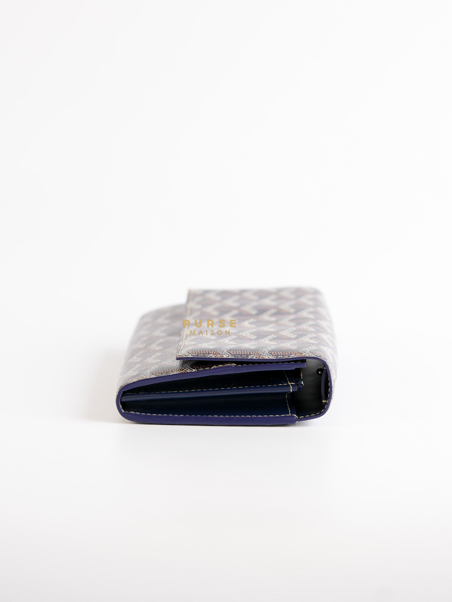 Varenne Wallet on Chain in Navy Blue | Purse Maison Luxury Bags Shop