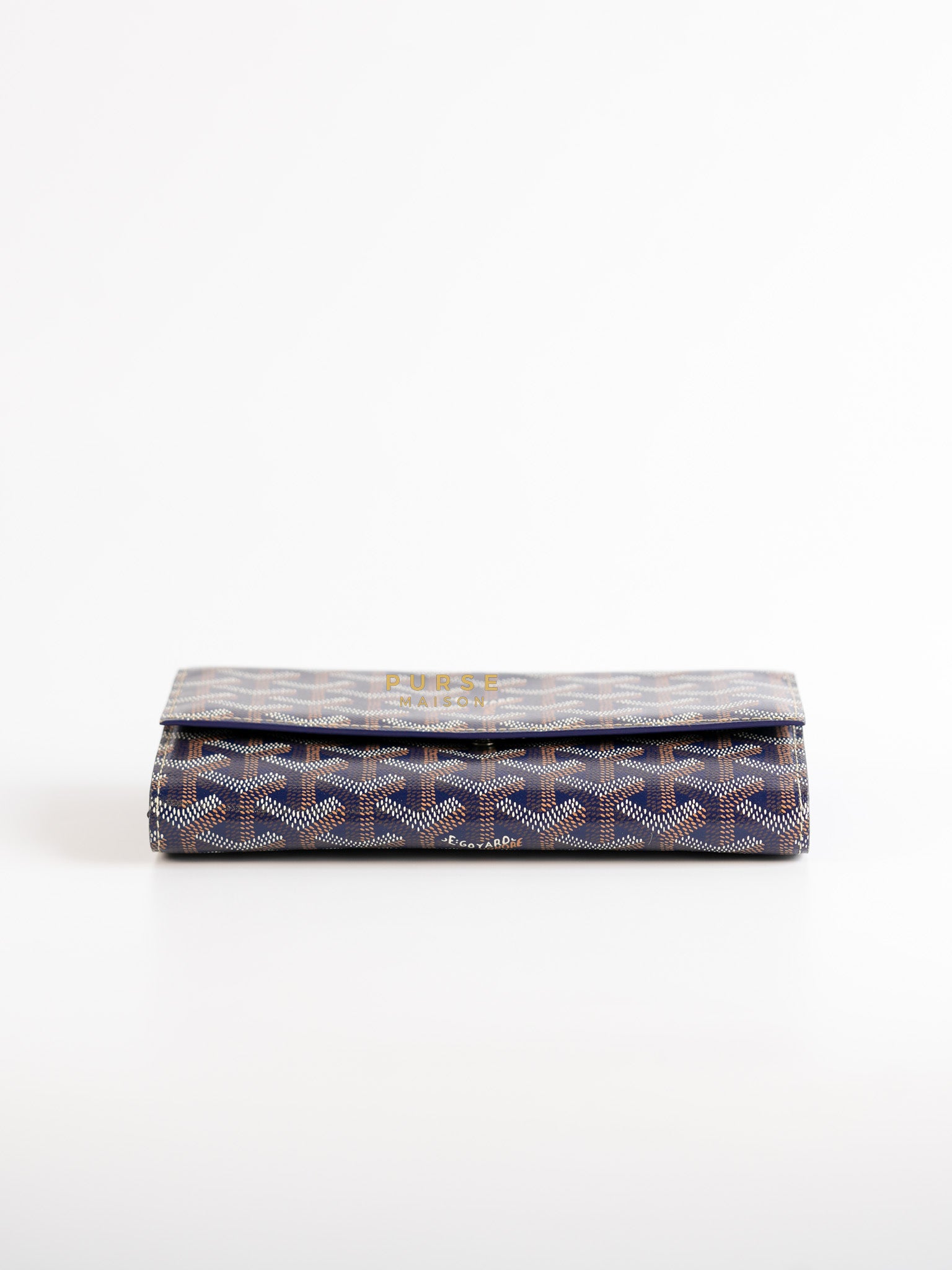 Varenne Wallet on Chain in Navy Blue | Purse Maison Luxury Bags Shop