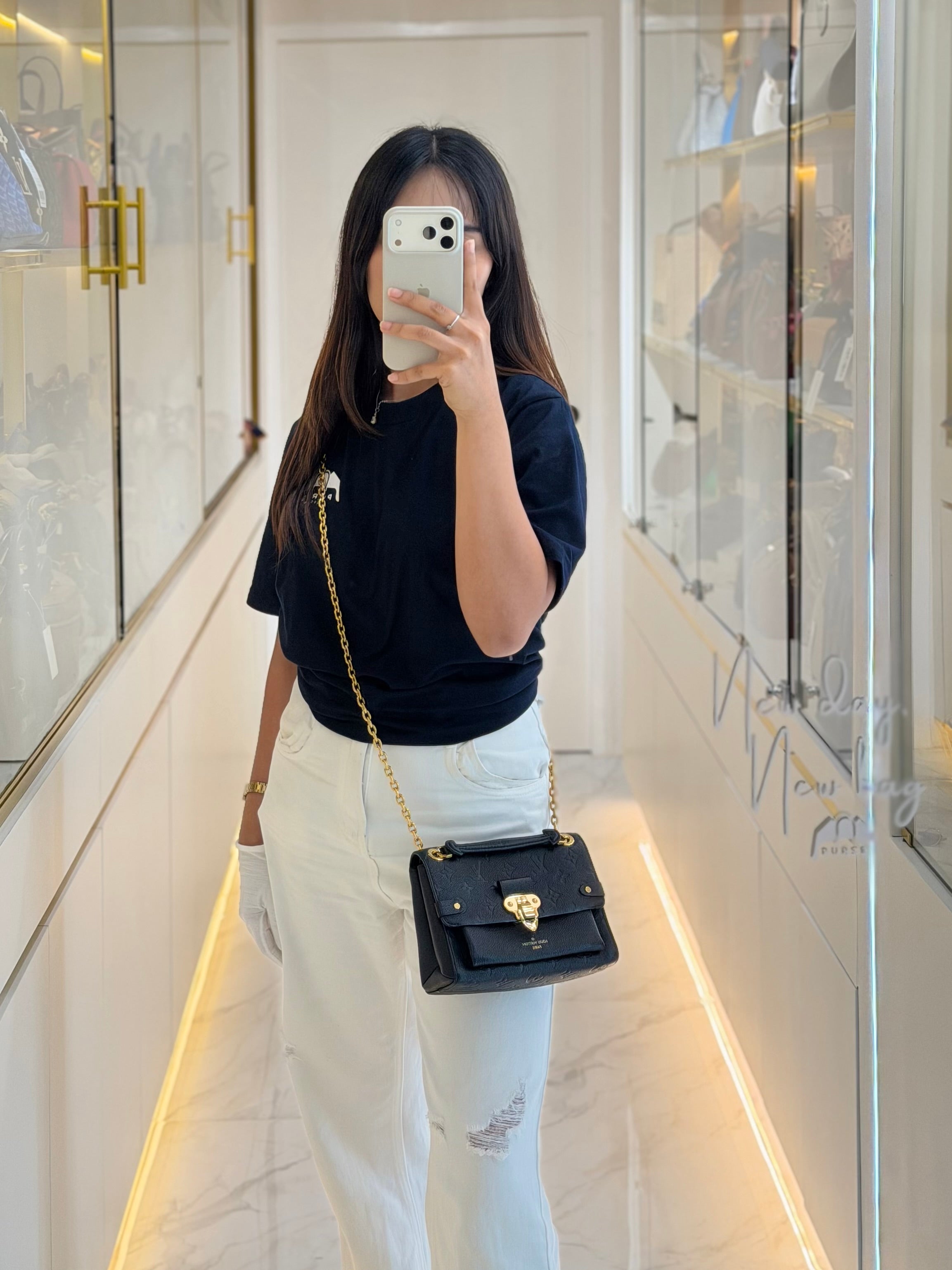 Vavin BB in Monogram Black Empreinte Leather Crossbody Bag | Purse Maison Luxury Bags Shop