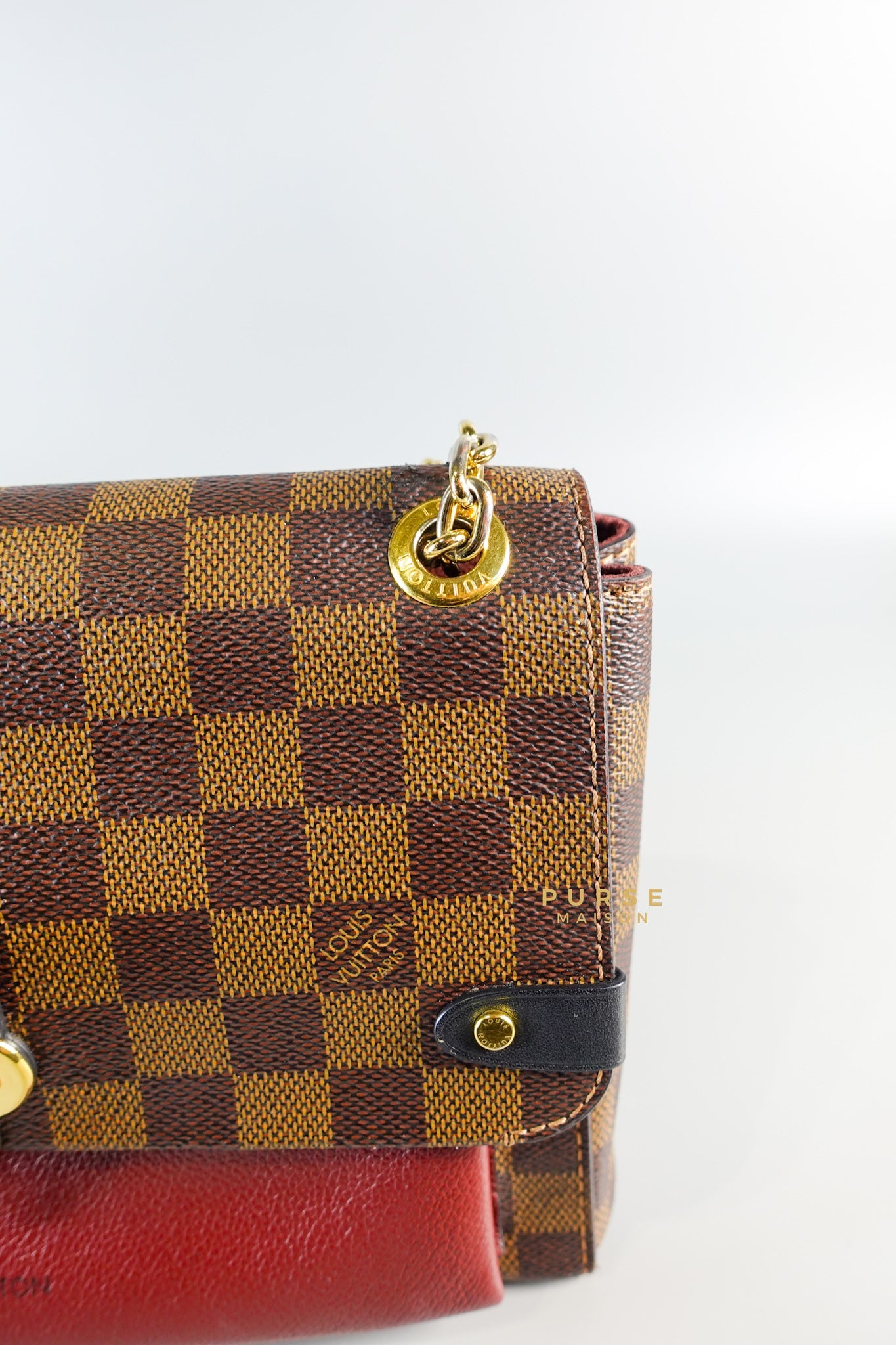 Vavin in Damier Ebene Canvas Chain Bag (Date Code : FN0260) | Purse Maison Luxury Bags Shop