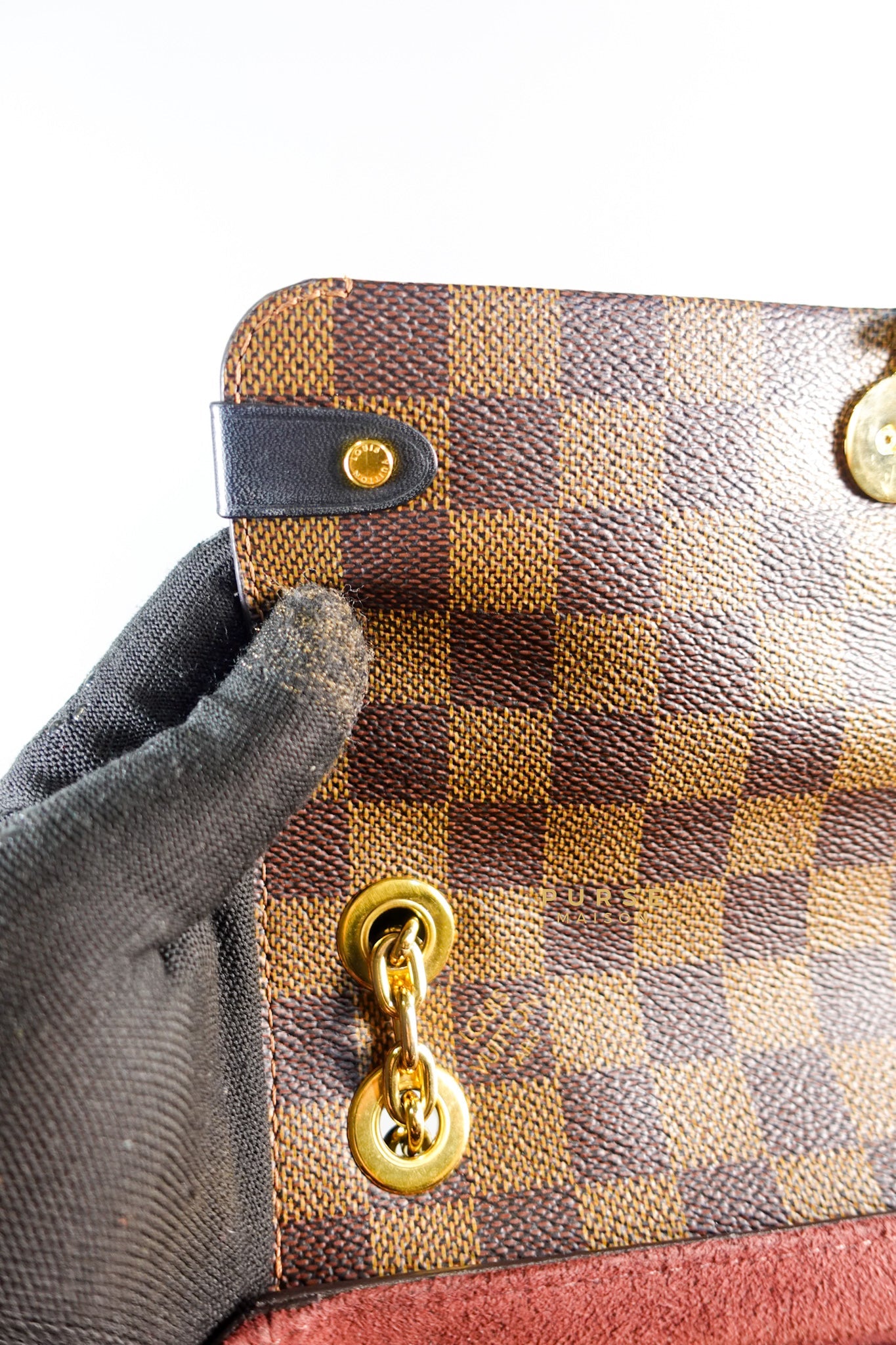 Vavin in Damier Ebene Canvas Chain Bag (Date Code : FN0260) | Purse Maison Luxury Bags Shop