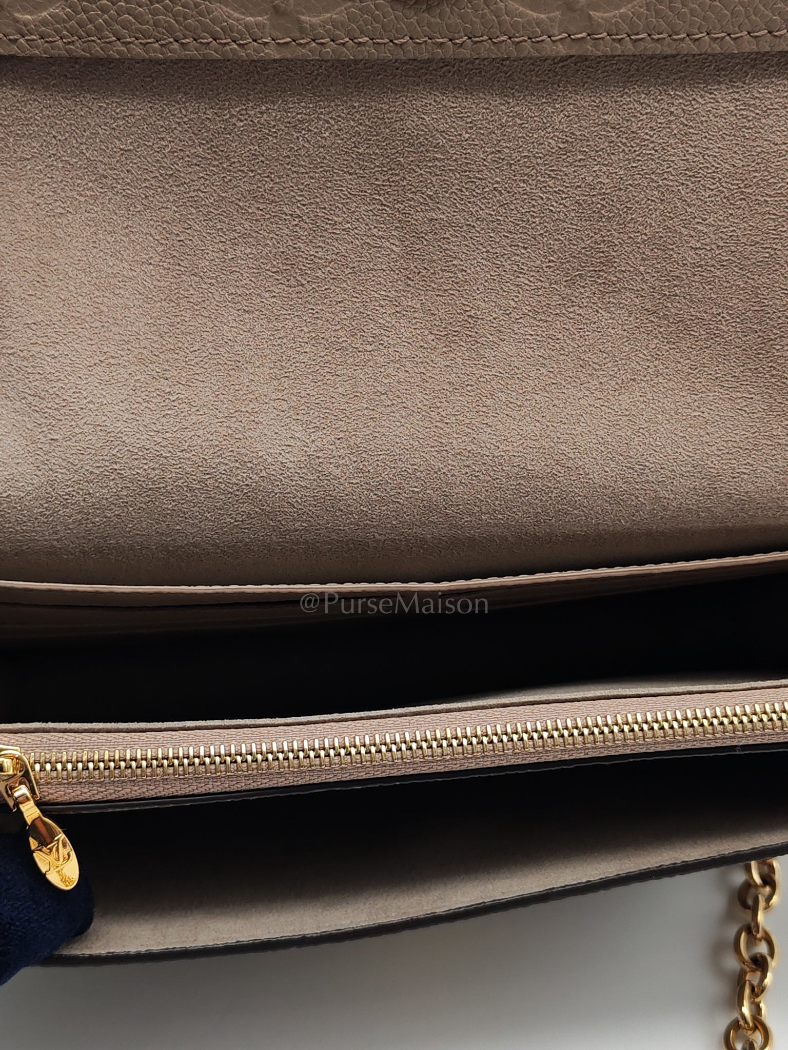 Vavin Wallet on Chain Monogram Empreinte Leather (Microchip) | Purse Maison Luxury Bags Shop