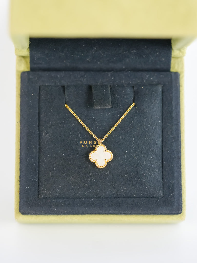 VCA Vintage Alhambra White MOP Necklace | Purse Maison Luxury Bags Shop