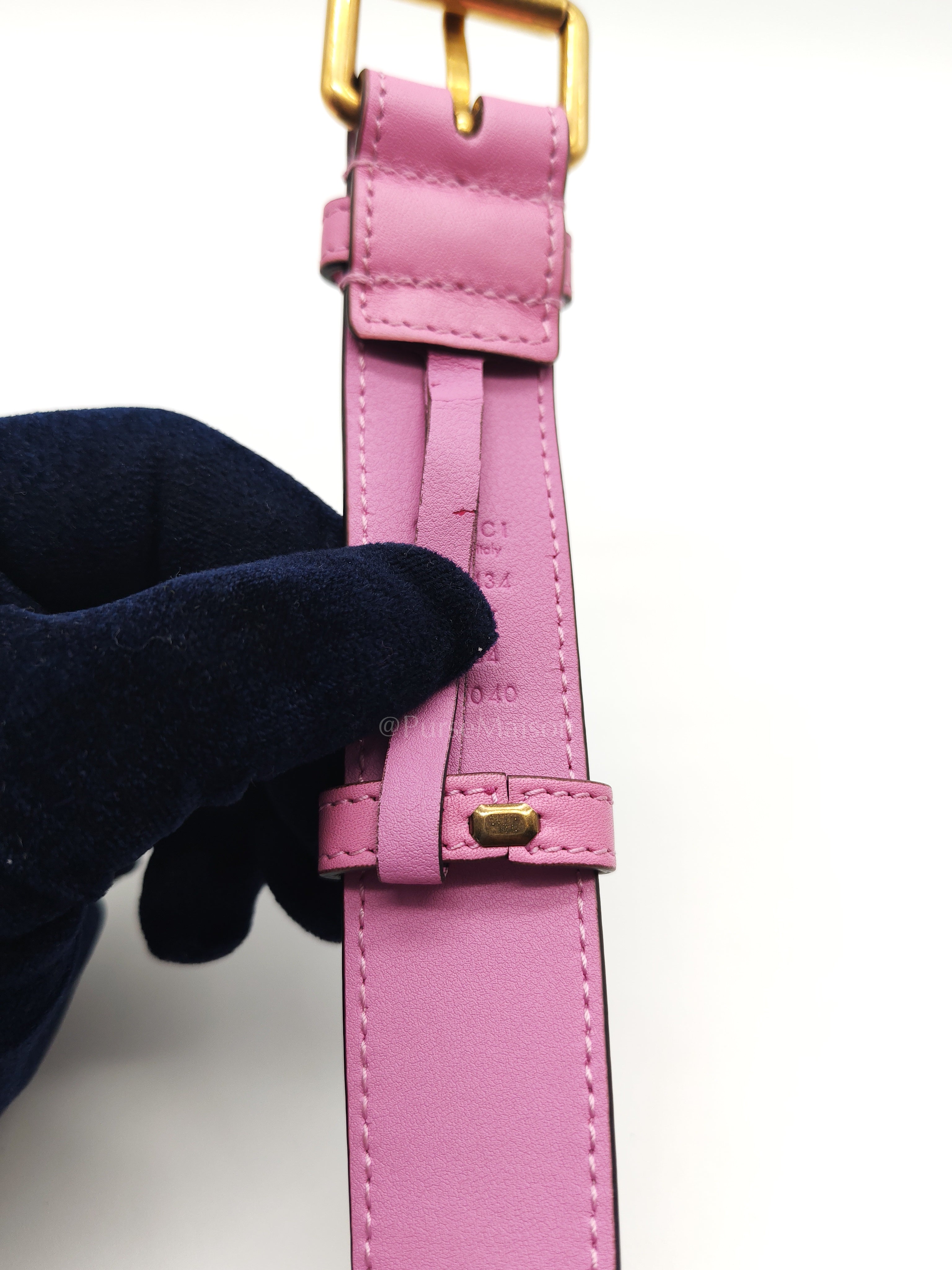 Velvet Belt Bag in Pink GG Marmont Crystal-Embellished Suede Canvas & Gold Hardware | Purse Maison Luxury Bags Shop