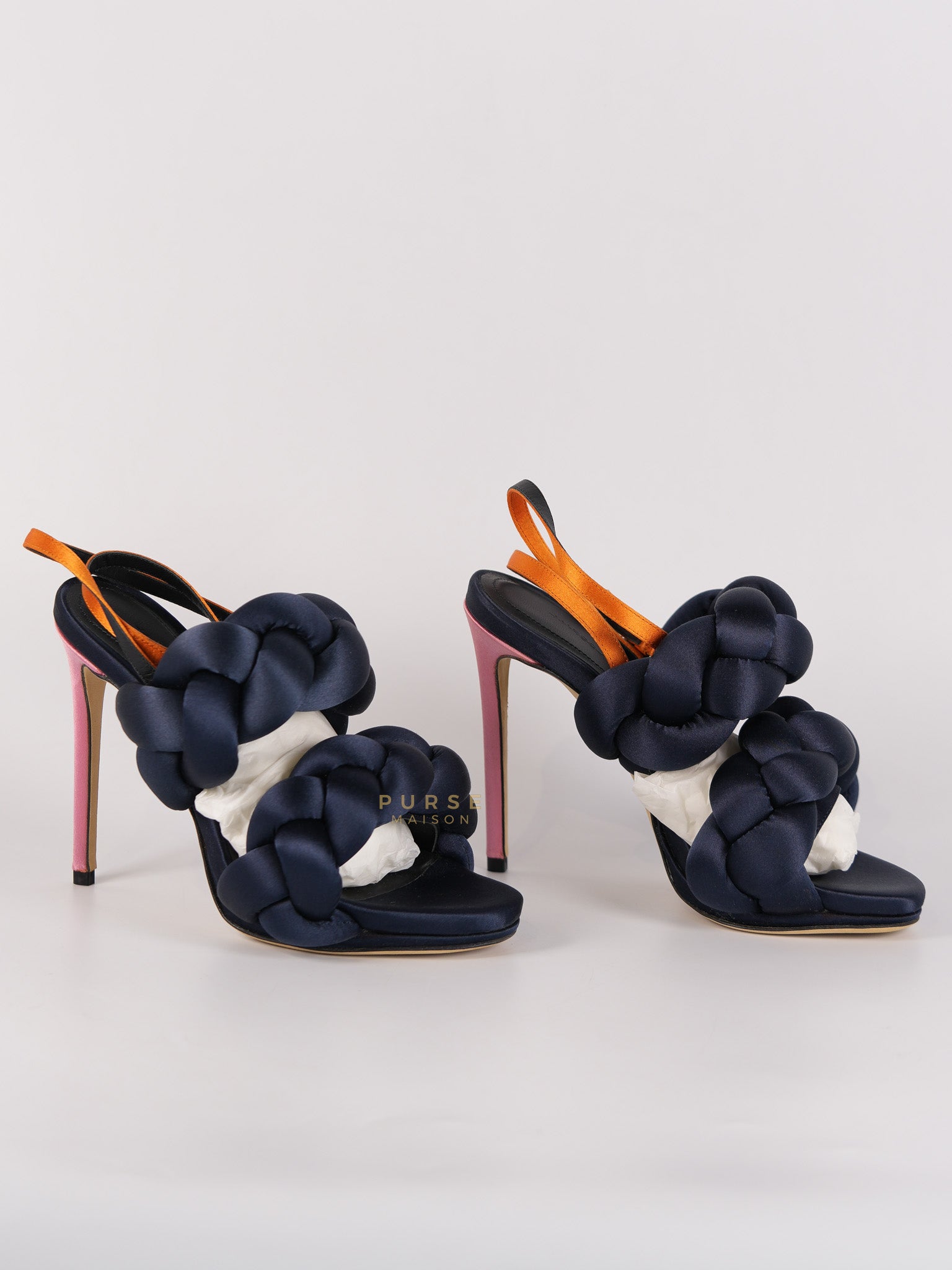 Velvet Braided Sandals Size 35 Eu (22 cm) | Purse Maison Luxury Bags Shop
