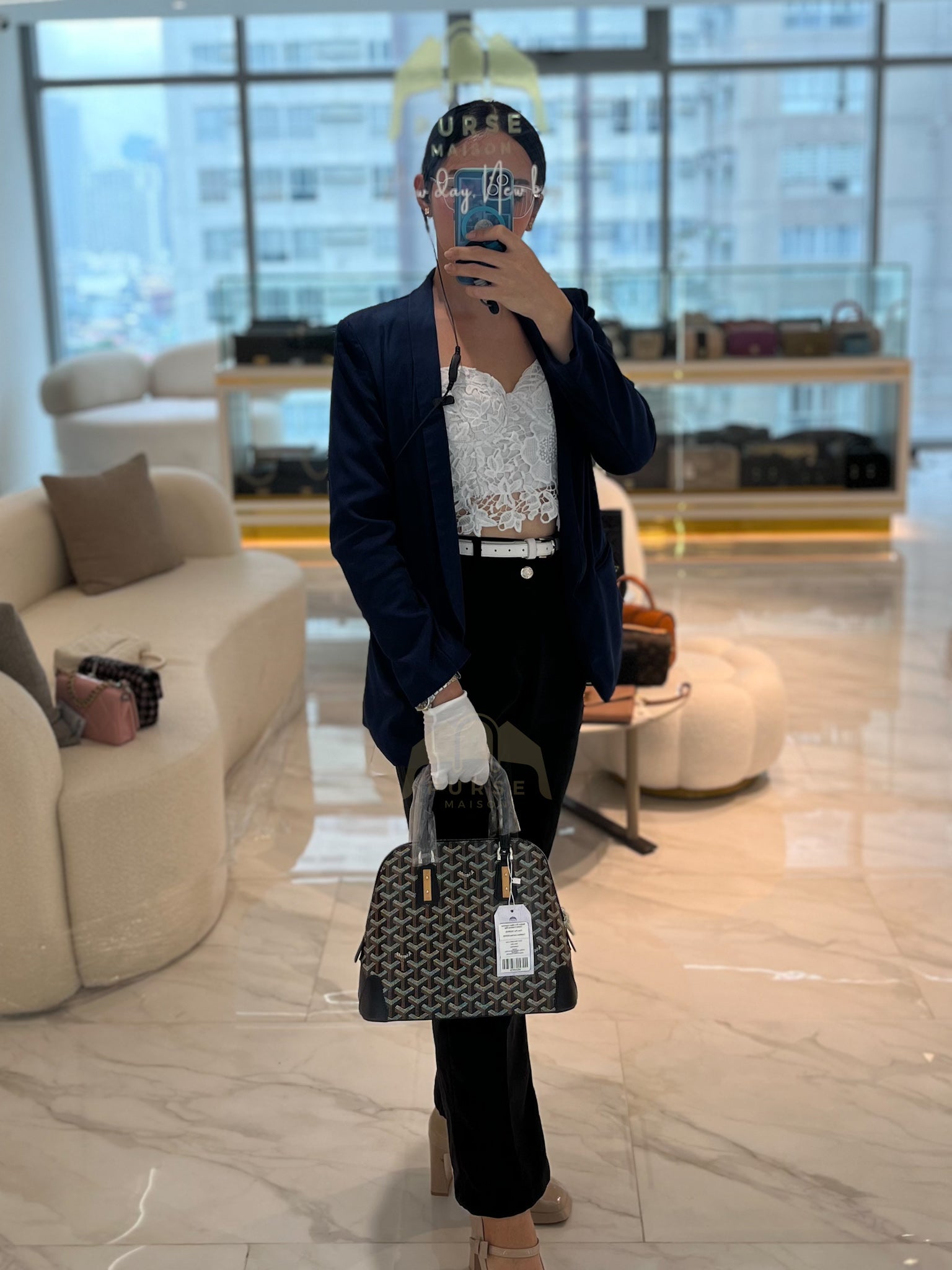 Vendom PM in Black Goyardine Canvas Crossbody Bag | Purse Maison Luxury Bags Shop