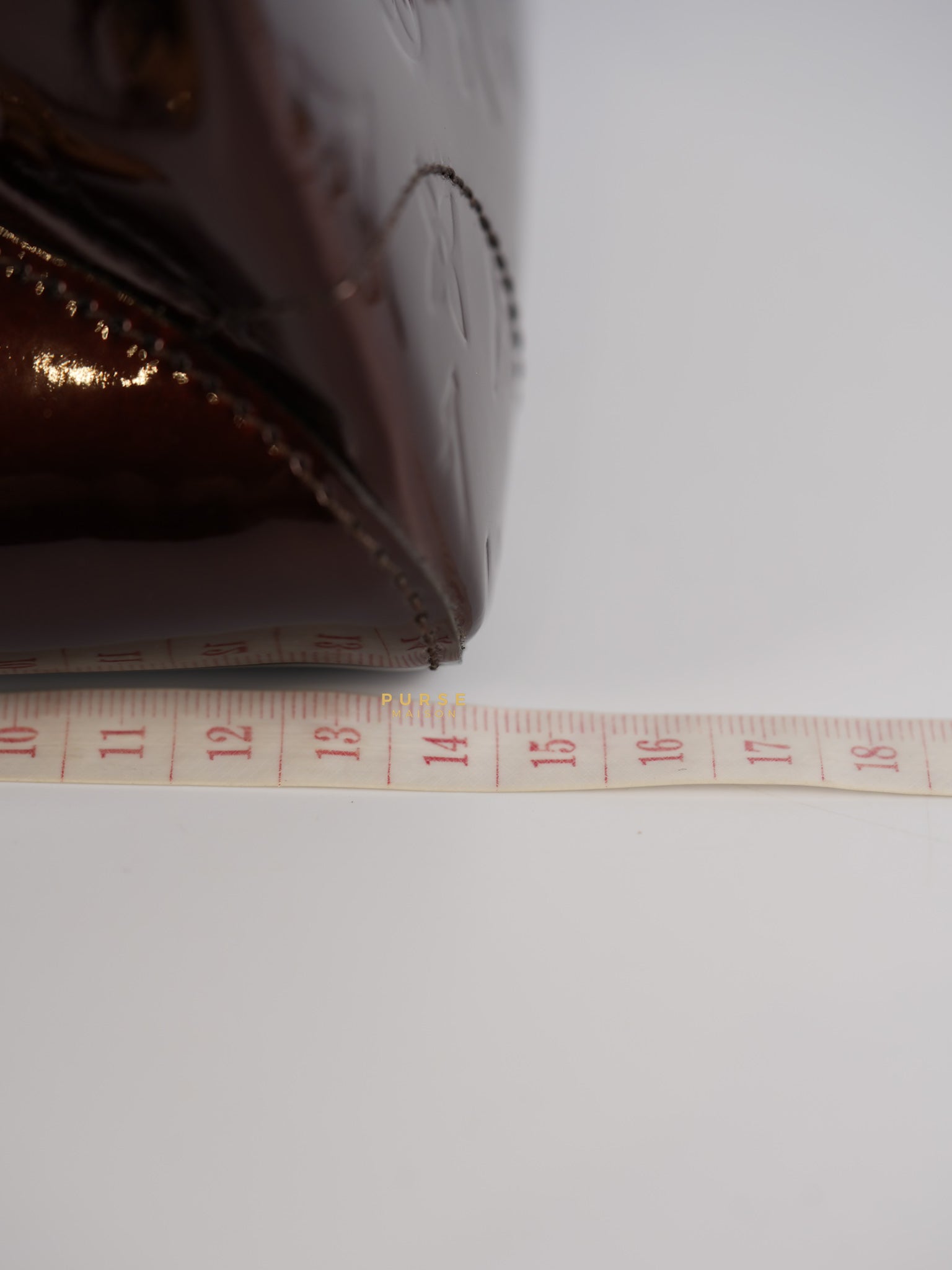Vernis Rosewood Avenue Handbag Dark Red Patent Leather | Purse Maison Luxury Bags Shop