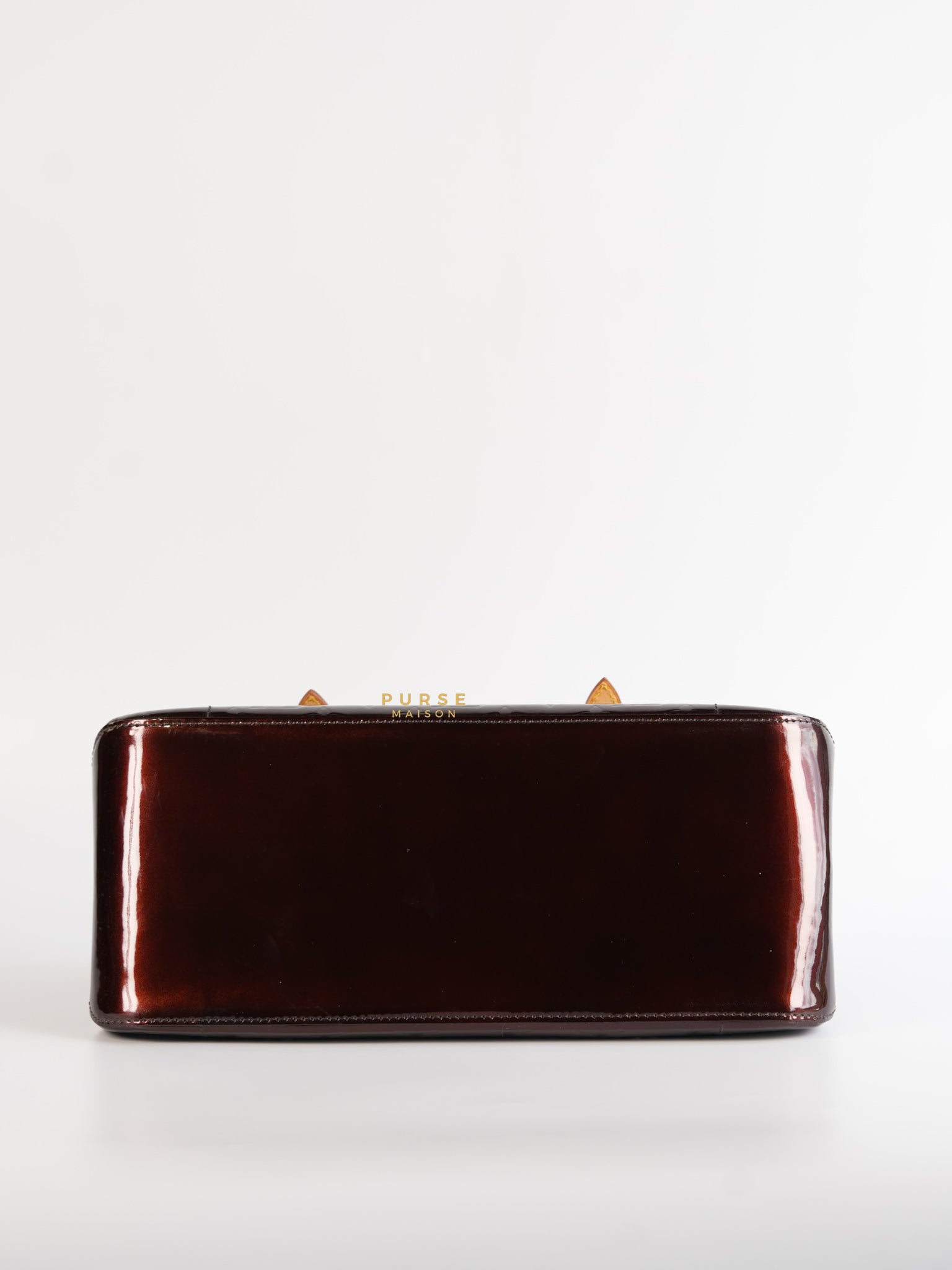 Vernis Rosewood Avenue Handbag Dark Red Patent Leather | Purse Maison Luxury Bags Shop