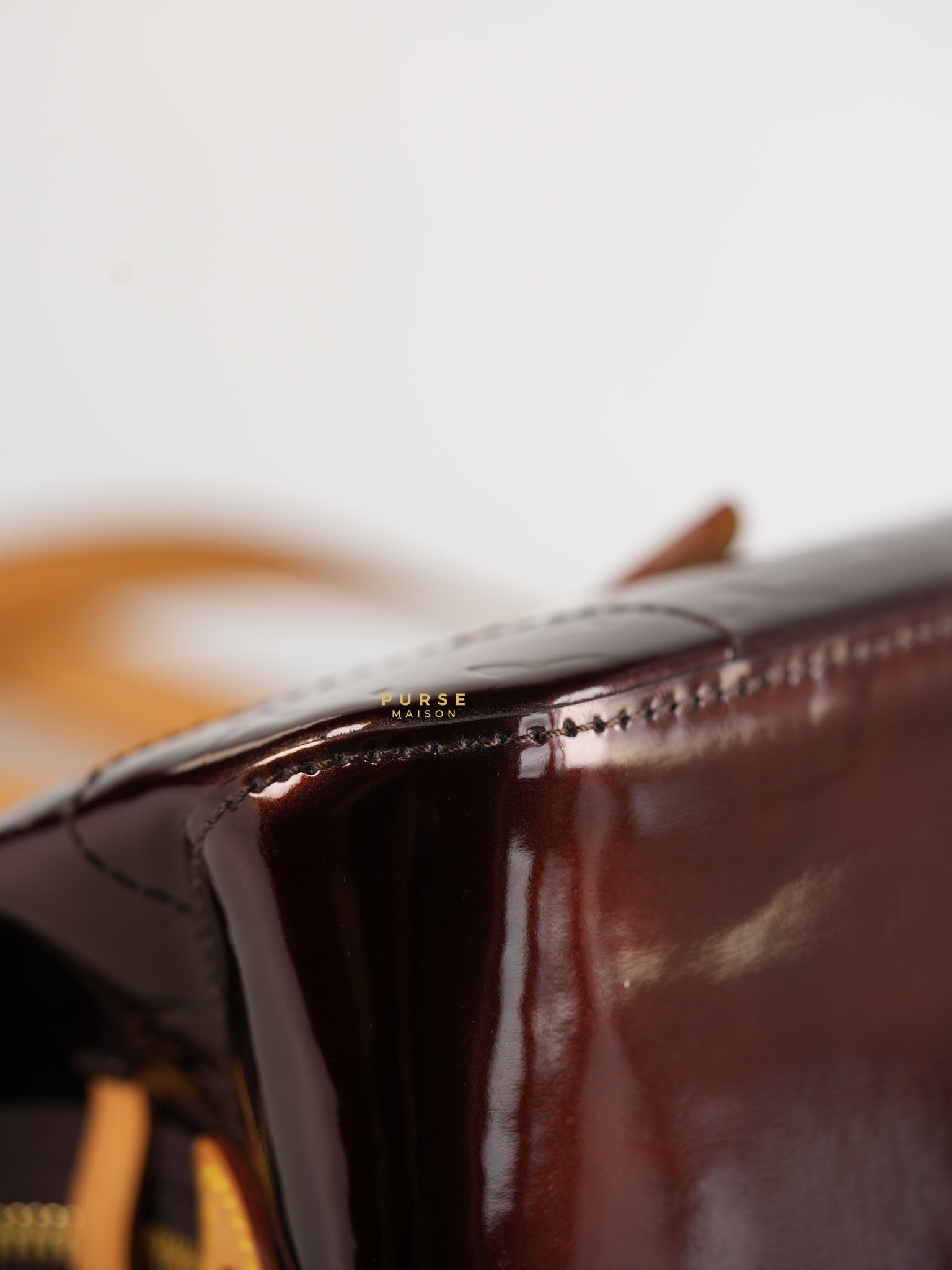 Vernis Rosewood Avenue Handbag Dark Red Patent Leather | Purse Maison Luxury Bags Shop