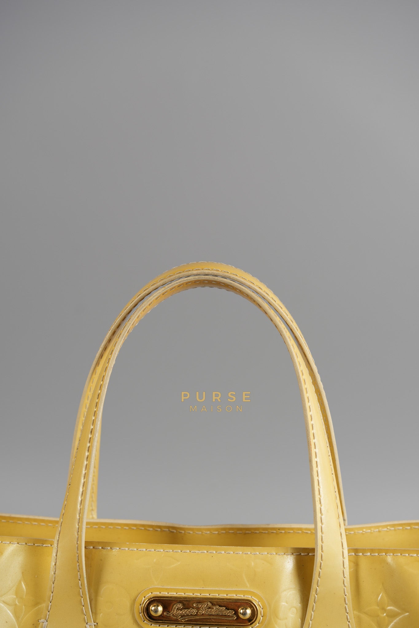 Vernis Wilshire Light Yellow Monogram PM Bag (Missing Date Code) | Purse Maison Luxury Bags Shop