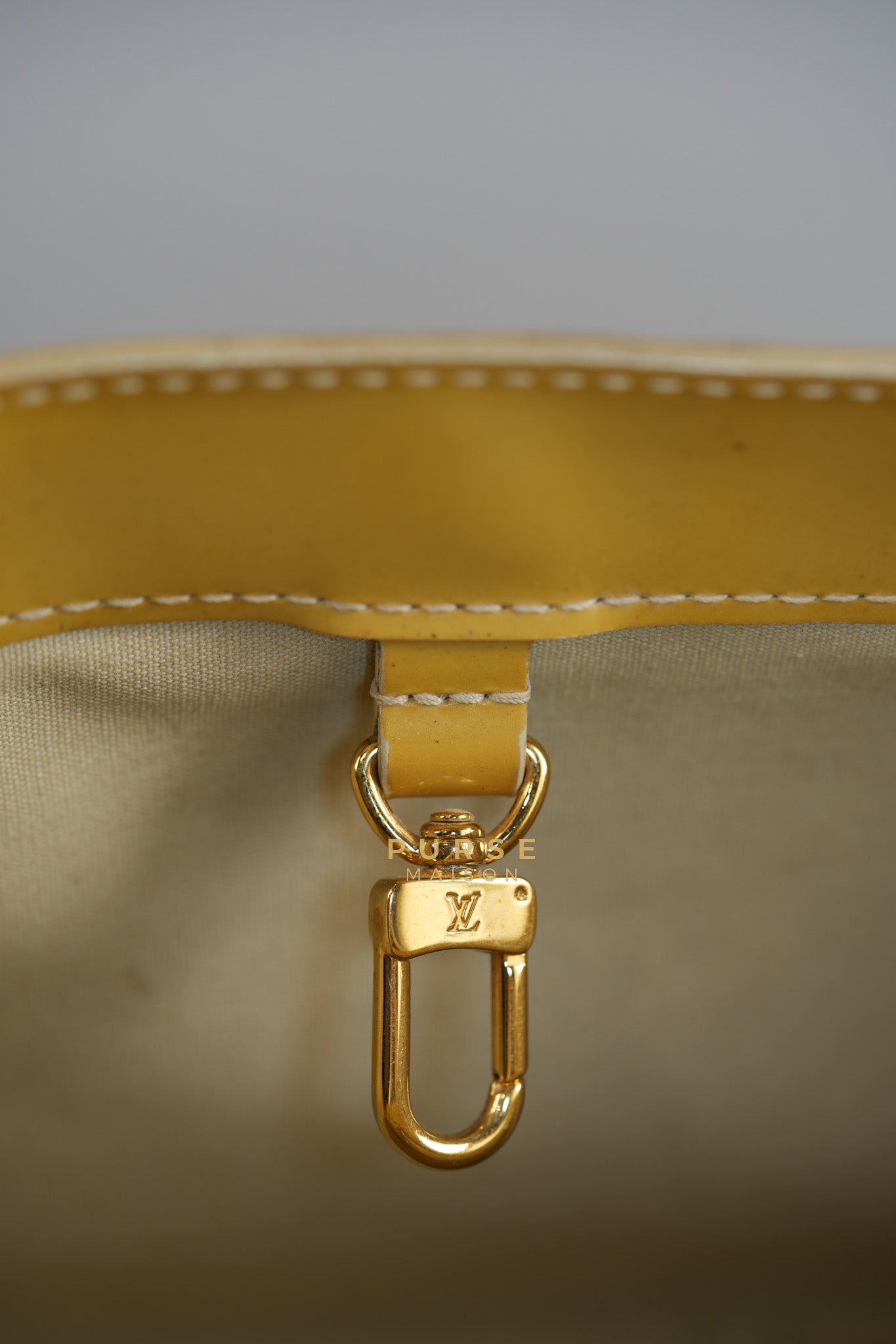 Vernis Wilshire Light Yellow Monogram PM Bag (Missing Date Code) | Purse Maison Luxury Bags Shop