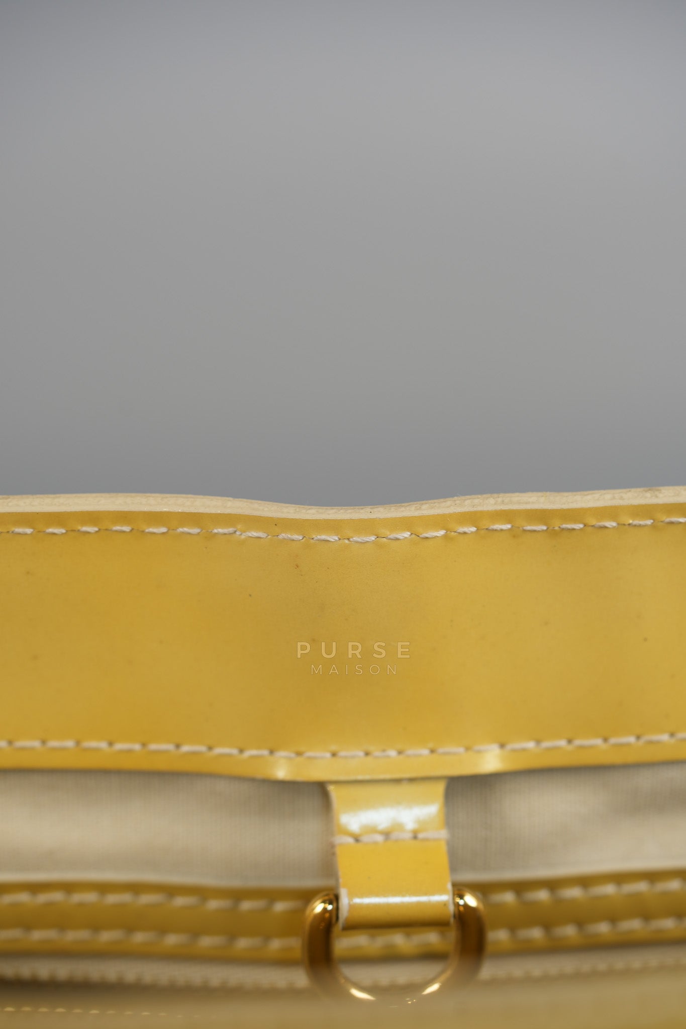 Vernis Wilshire Light Yellow Monogram PM Bag (Missing Date Code) | Purse Maison Luxury Bags Shop