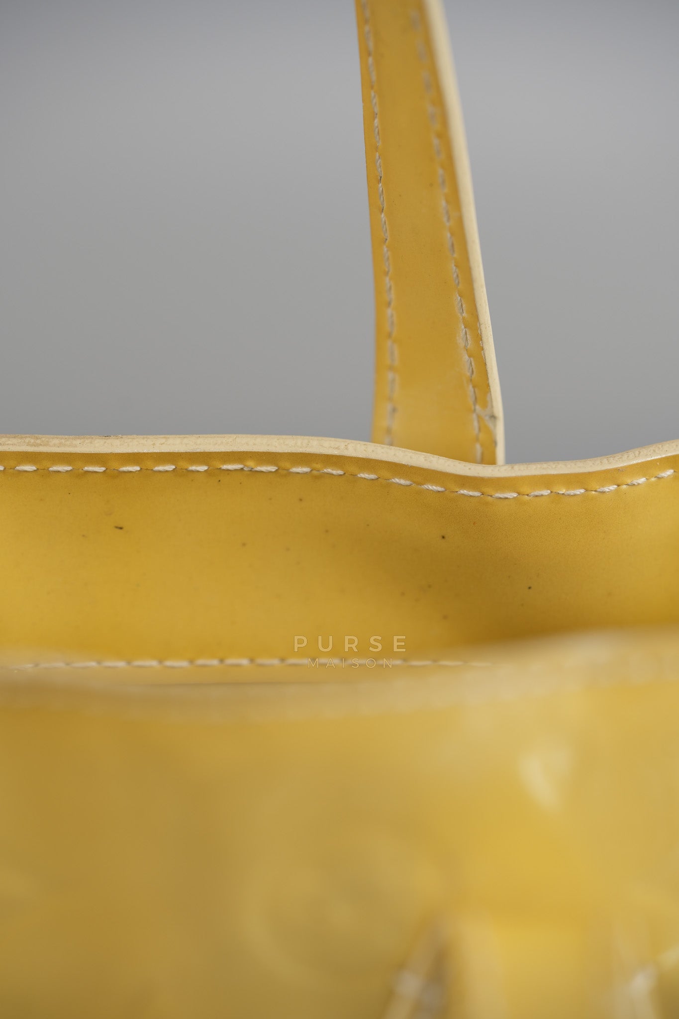 Vernis Wilshire Light Yellow Monogram PM Bag (Missing Date Code) | Purse Maison Luxury Bags Shop