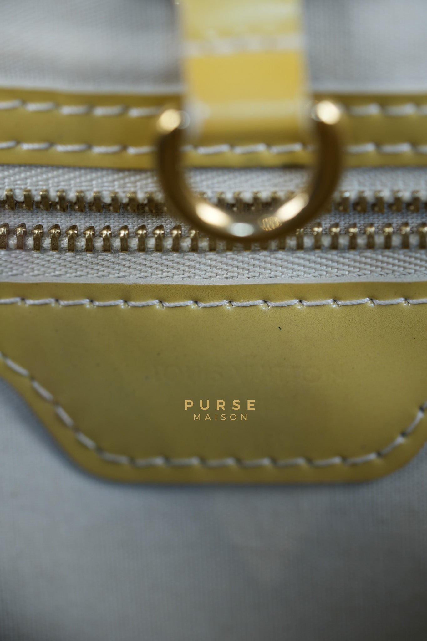 Vernis Wilshire Light Yellow Monogram PM Bag (Missing Date Code) | Purse Maison Luxury Bags Shop