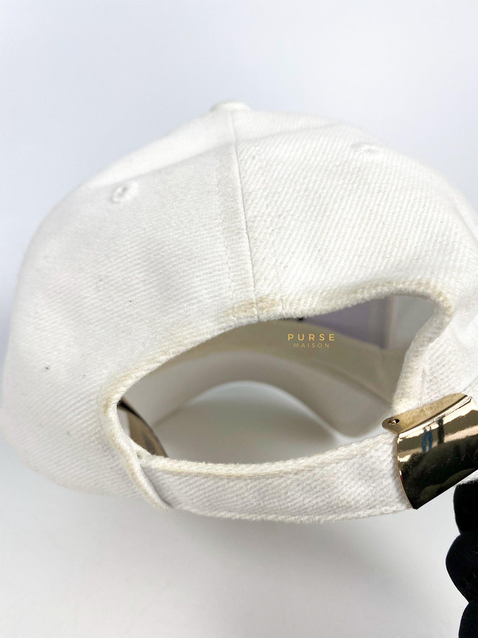 Versace Logo Cap Embroidered Logo in White