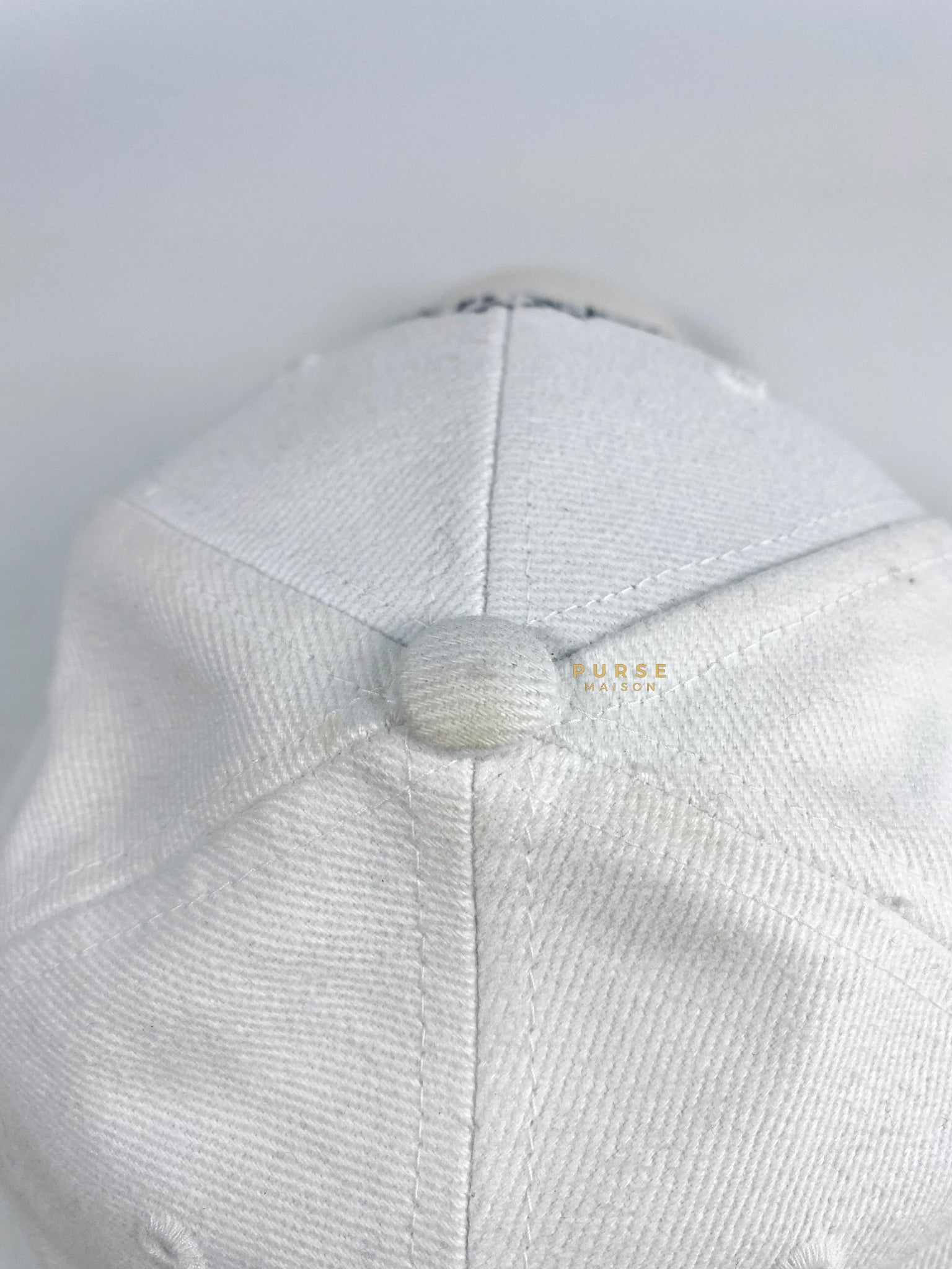 Versace Logo Cap Embroidered Logo in White