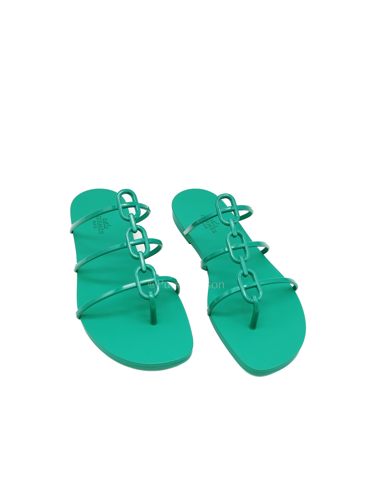 Mykonos Rubber Sandals in Vert Tourmaline Size 37 EU (23cm)