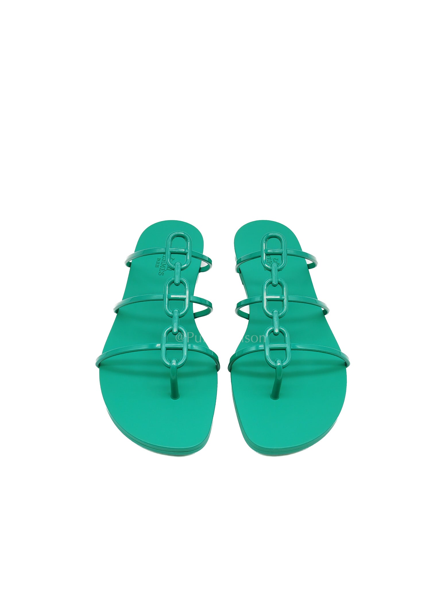 Mykonos Rubber Sandals in Vert Tourmaline Size 37 EU (23cm)