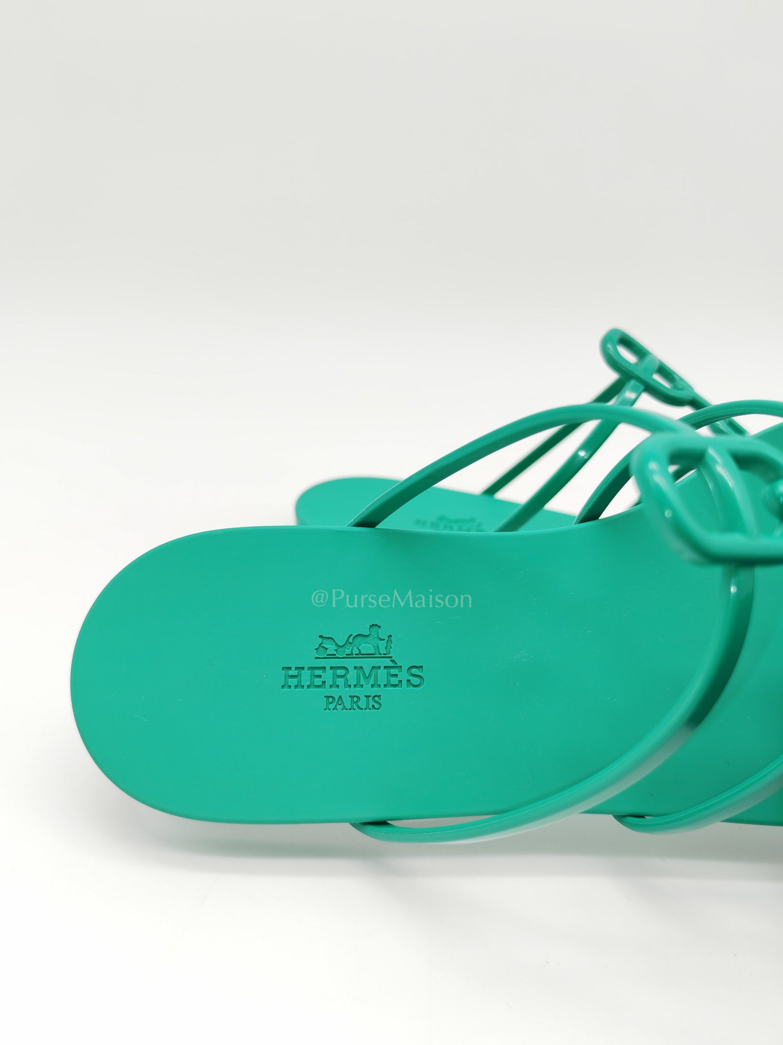 Mykonos Rubber Sandals in Vert Tourmaline Size 37 EU (23cm)