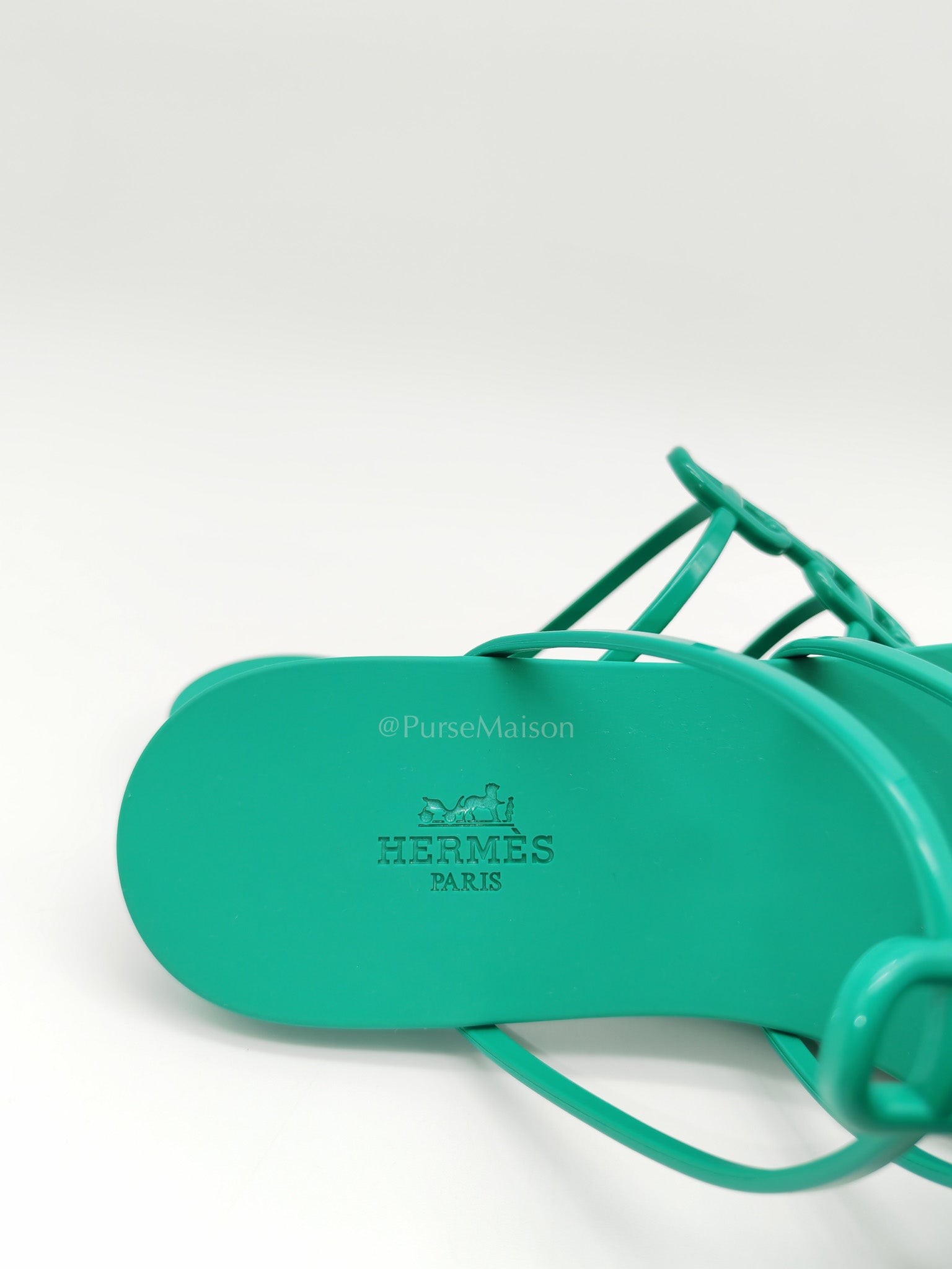 Mykonos Rubber Sandals in Vert Tourmaline Size 37 EU (23cm)