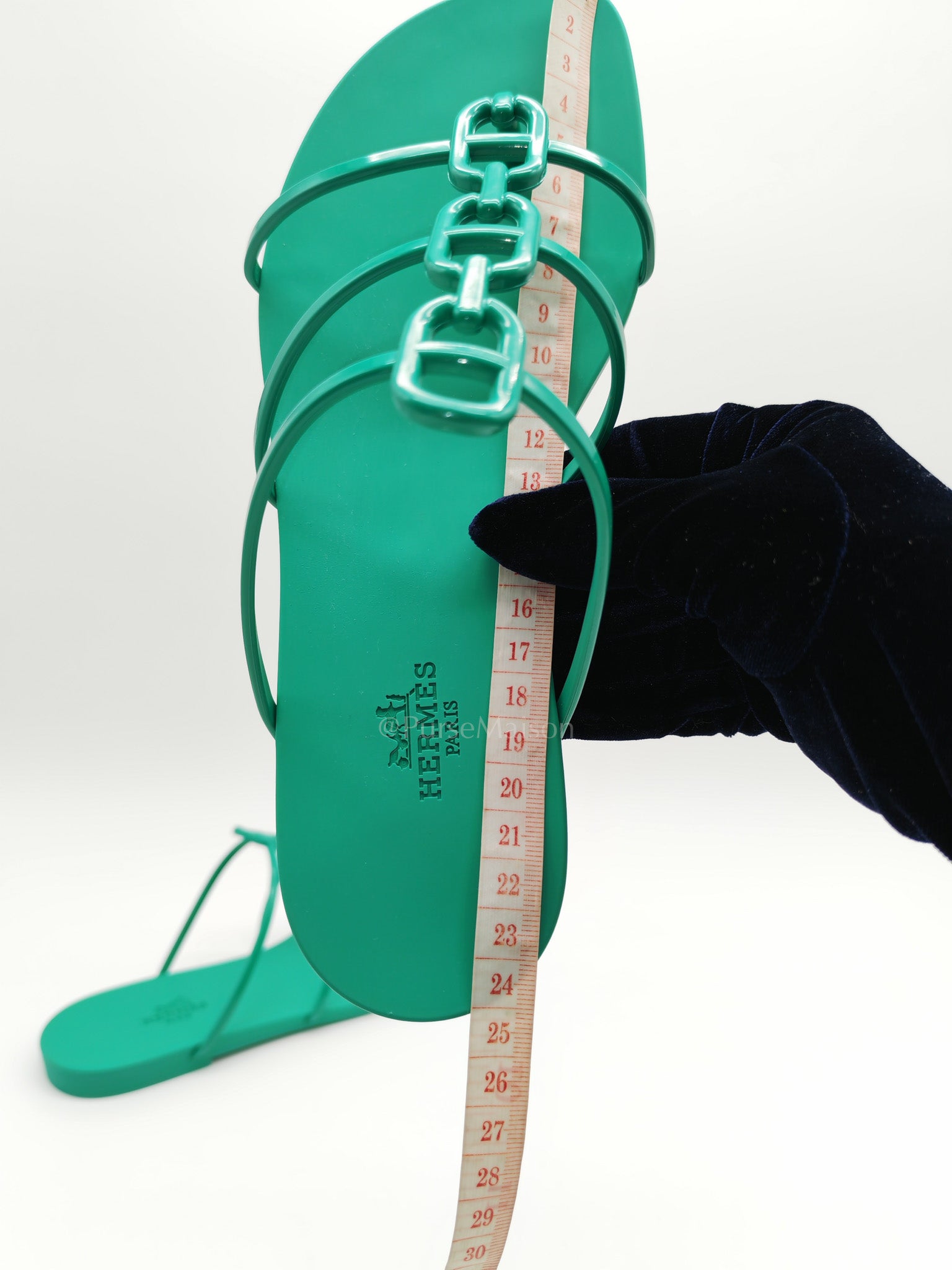 Mykonos Rubber Sandals in Vert Tourmaline Size 37 EU (23cm)