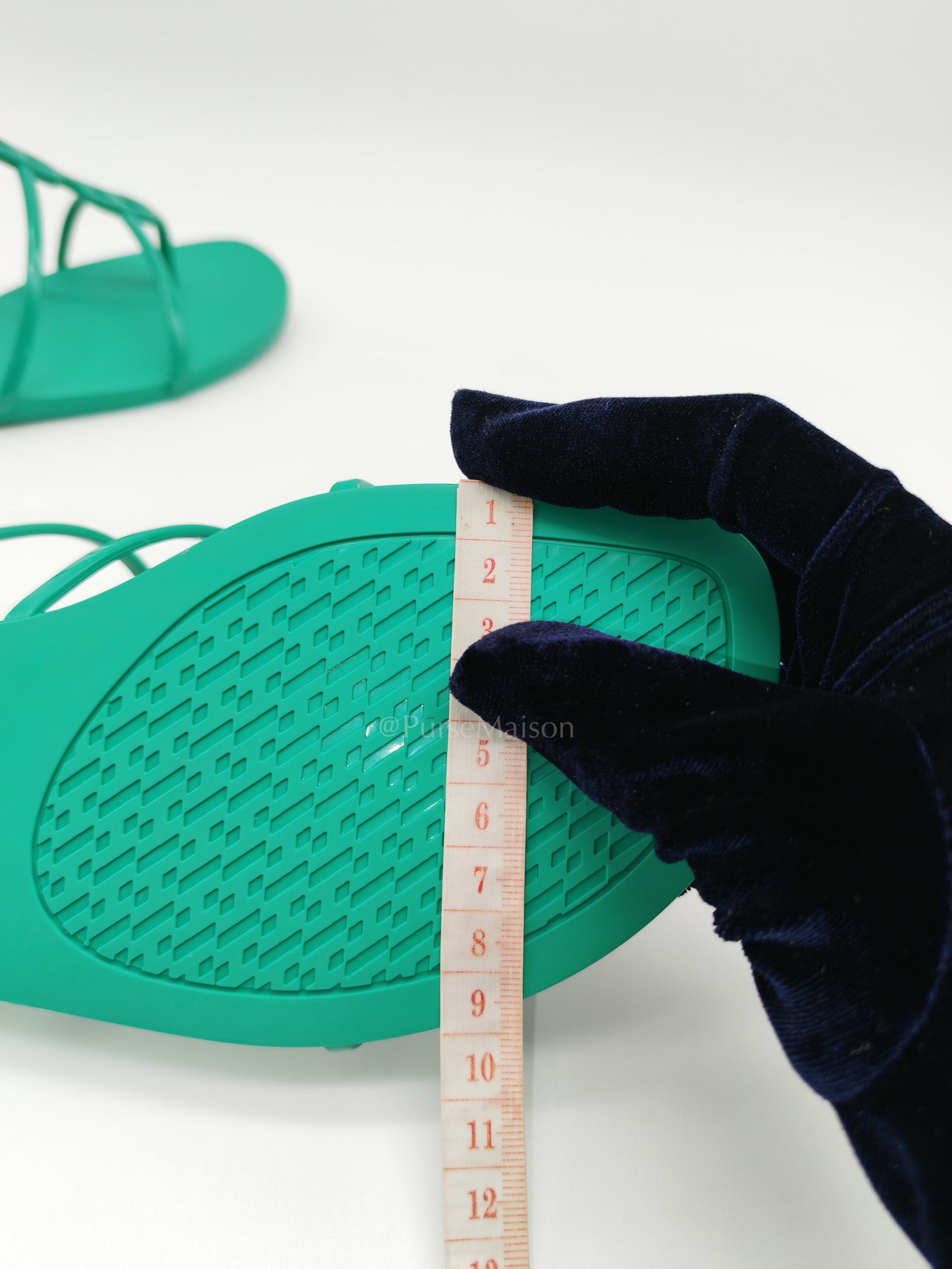 Mykonos Rubber Sandals in Vert Tourmaline Size 37 EU (23cm)