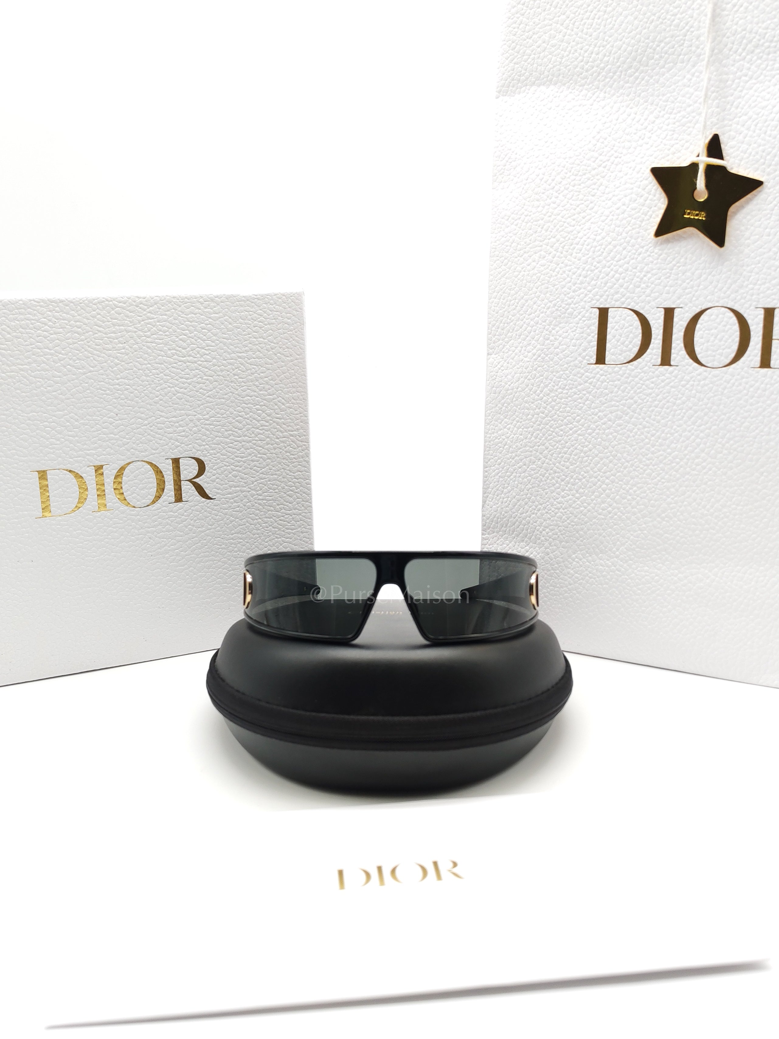 VeryDior M1U Mask Black Sunglasses for Women | Purse Maison Luxury Bags Shop