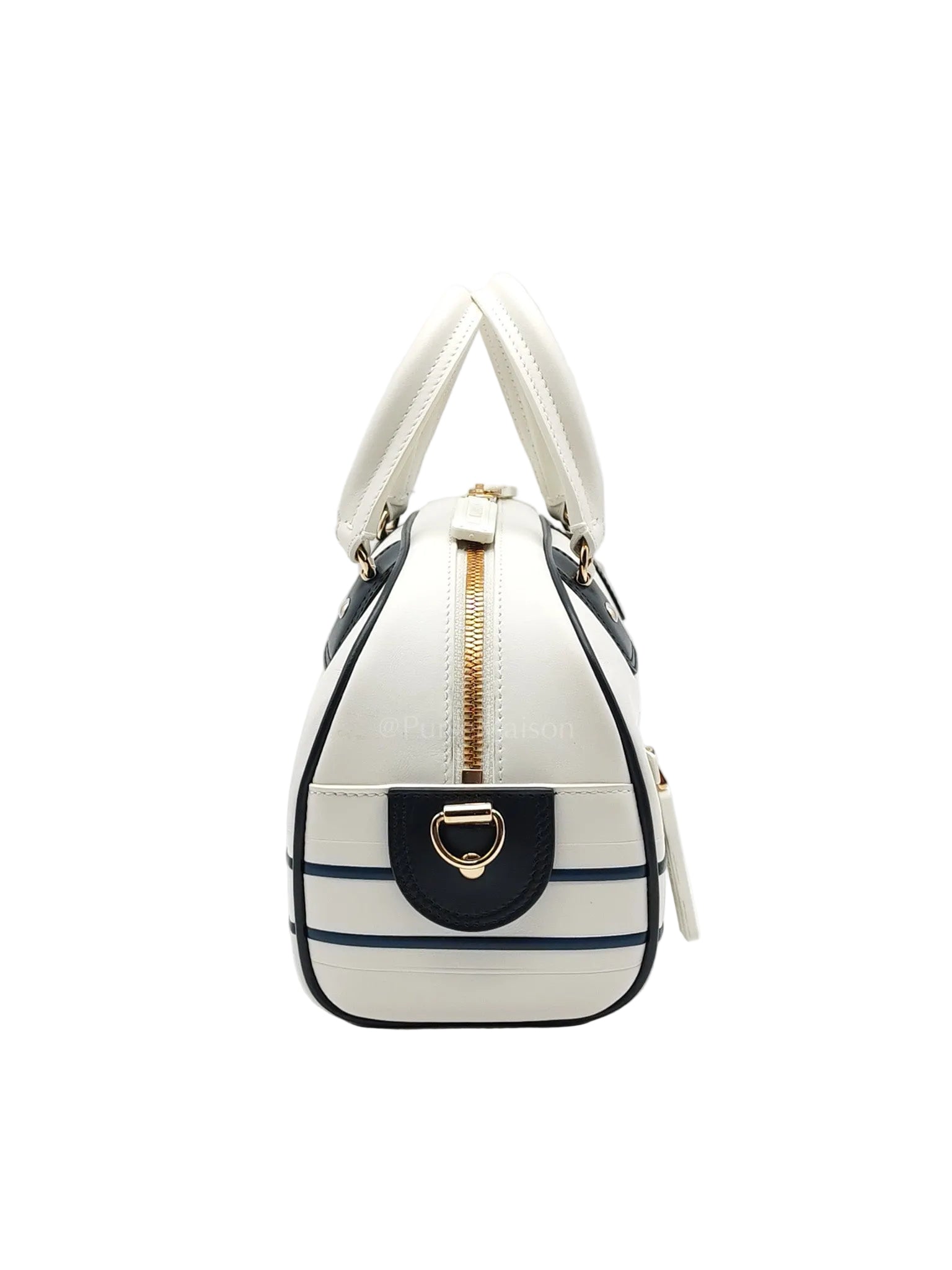 Vibe Zip Small Bowling Calfskin Shoulder Bag | Purse Maison Luxury Bags Shop