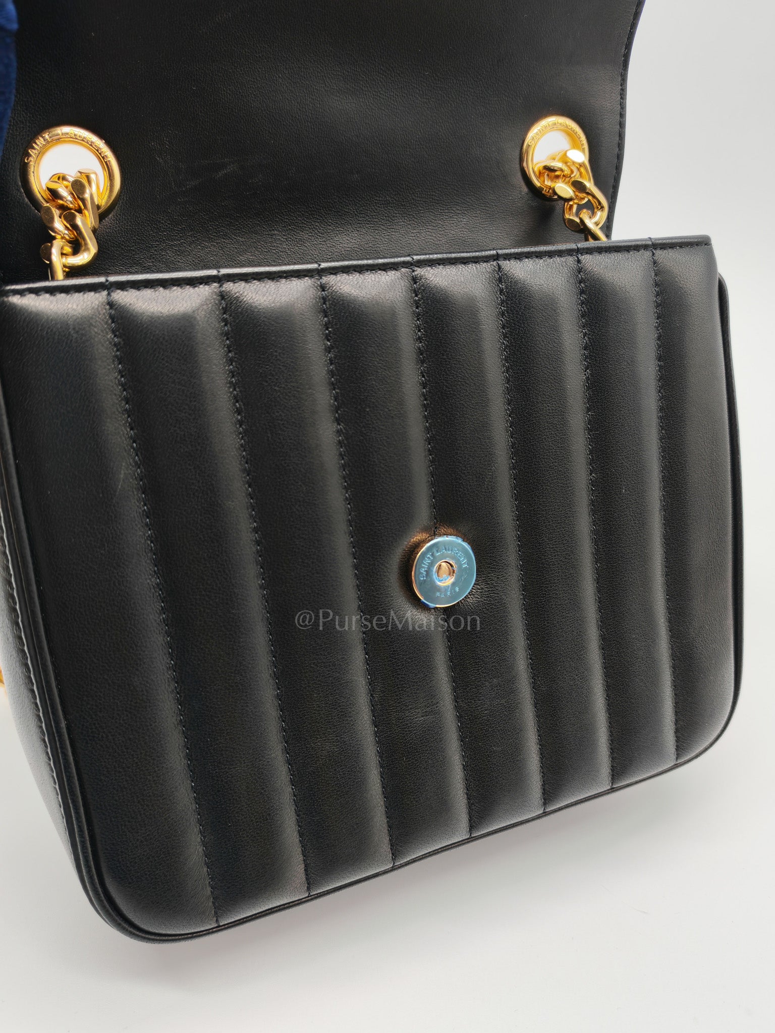 Vicky Medium in Black Smooth Lambskin Leather Gold Hardware | Purse Maison Luxury Bags Shop