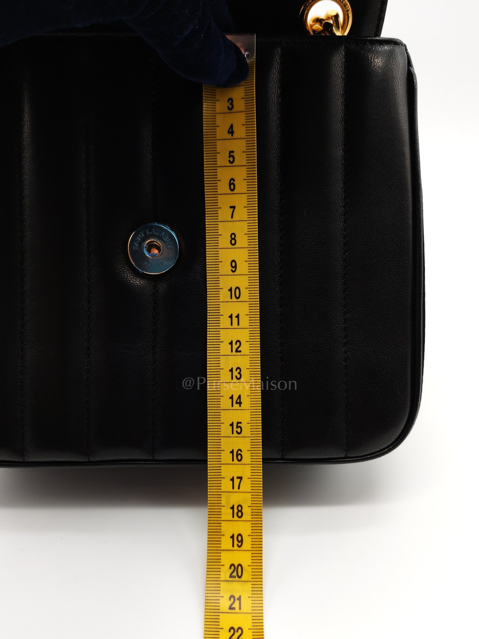 Vicky Medium in Black Smooth Lambskin Leather Gold Hardware | Purse Maison Luxury Bags Shop