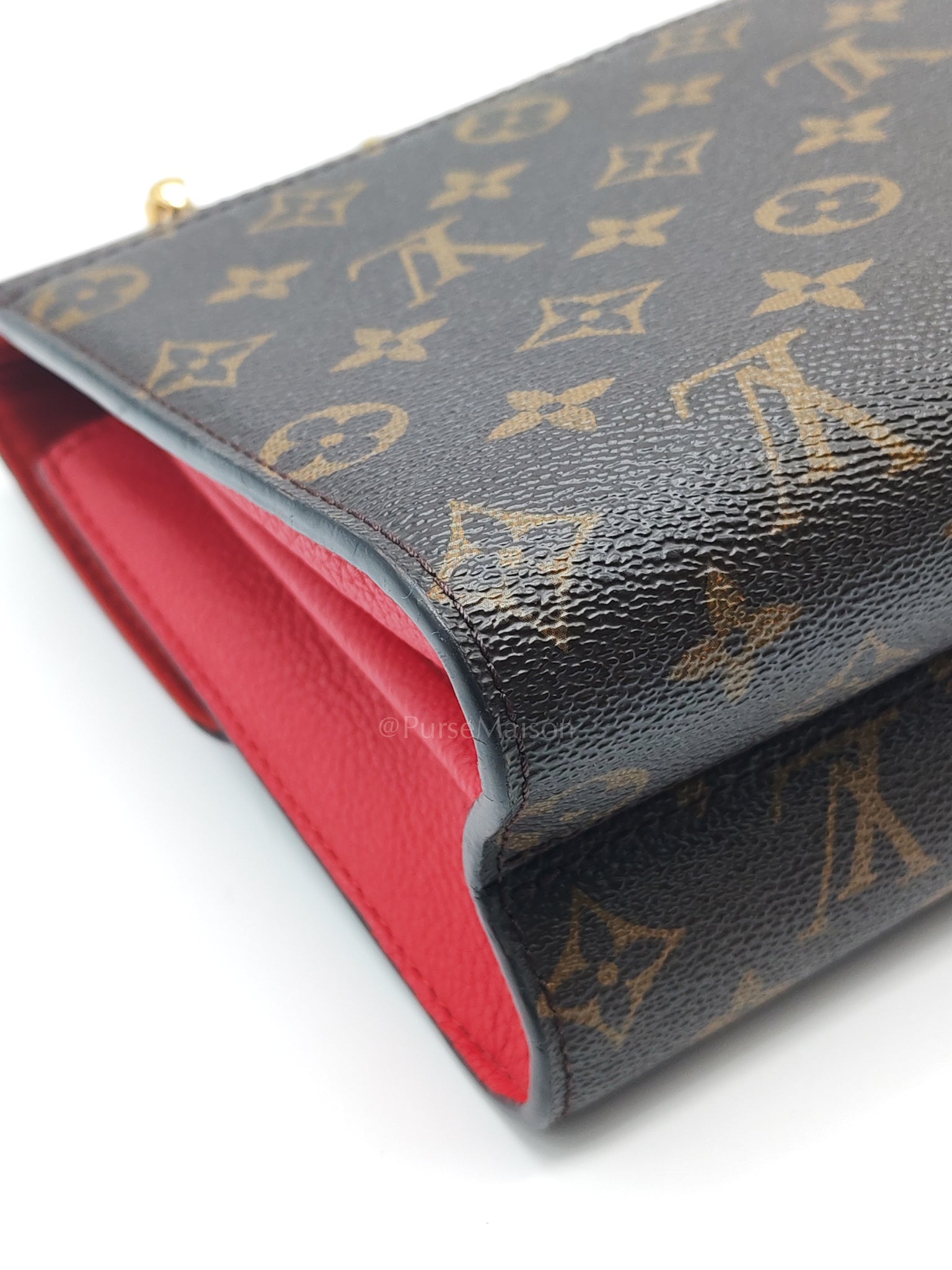 Victoire in Monogram Canvas and Red Leather (Date code: CA2137) | Purse Maison Luxury Bags Shop