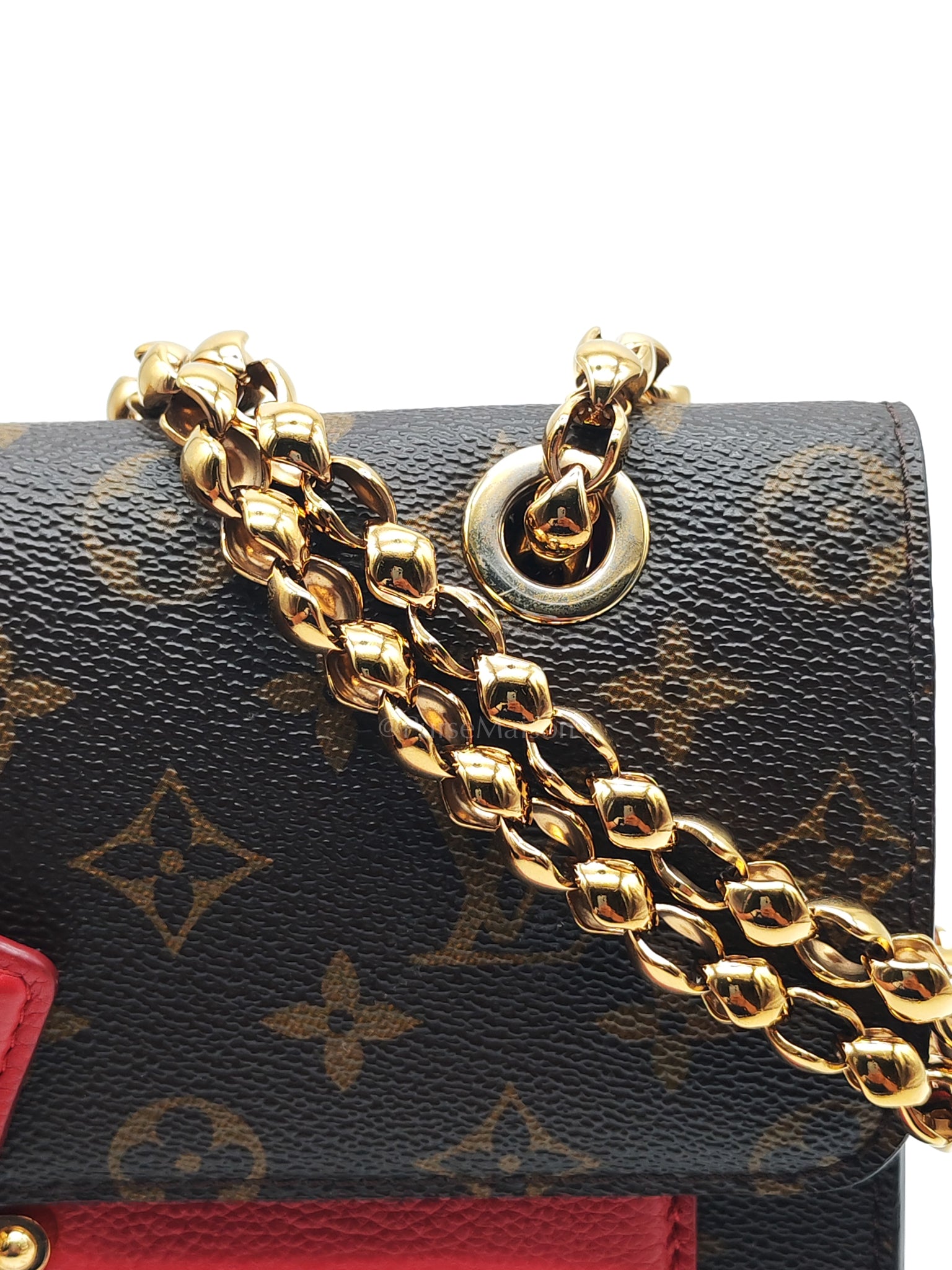 Victoire in Monogram Canvas and Red Leather (Date code: CA2137) | Purse Maison Luxury Bags Shop