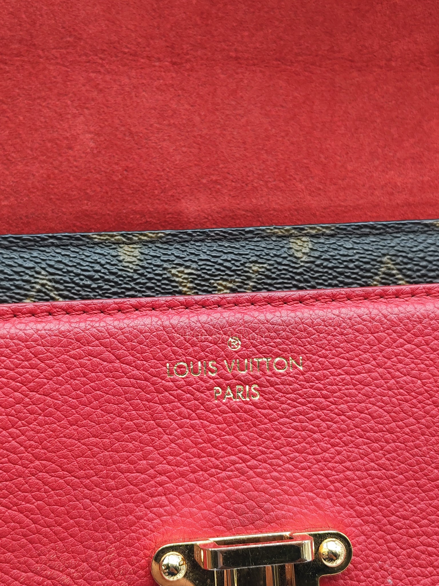 Victoire in Monogram Canvas and Red Leather (Date code: CA2137) | Purse Maison Luxury Bags Shop