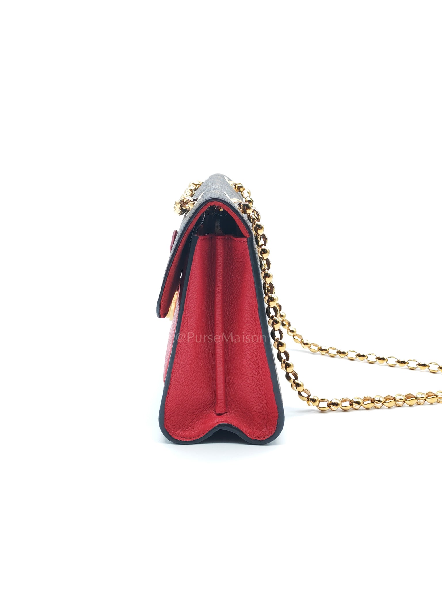 Victoire in Monogram Canvas and Red Leather (Date code: CA2137) | Purse Maison Luxury Bags Shop