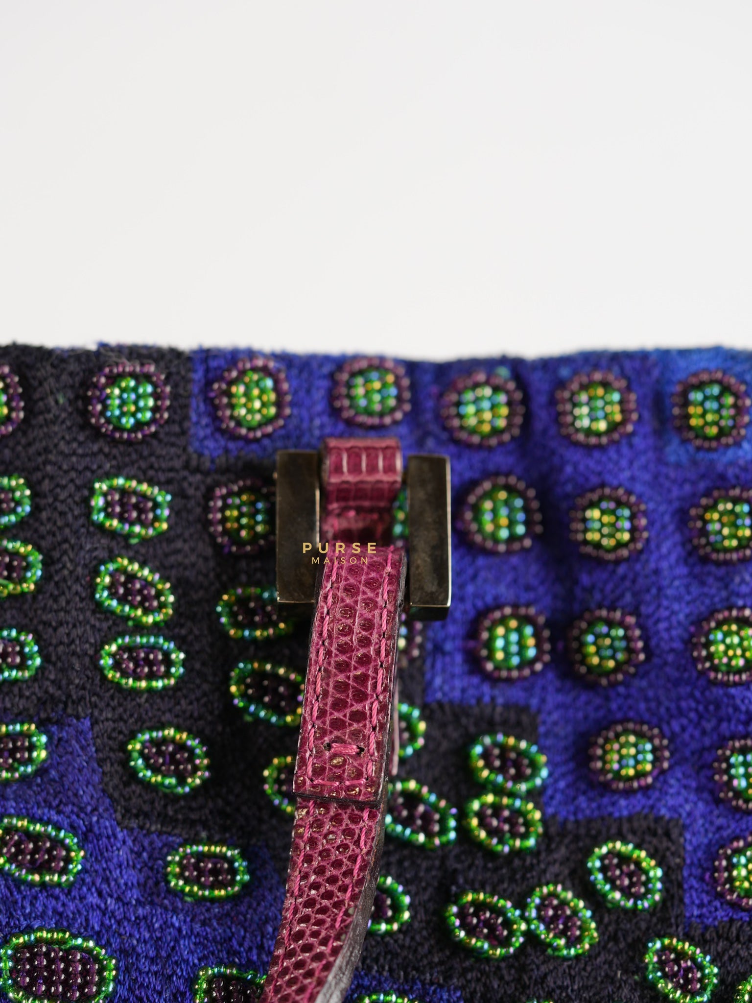 Victor Vasarely Beaded Embroidered Tote Bag | Purse Maison Luxury Bags Shop