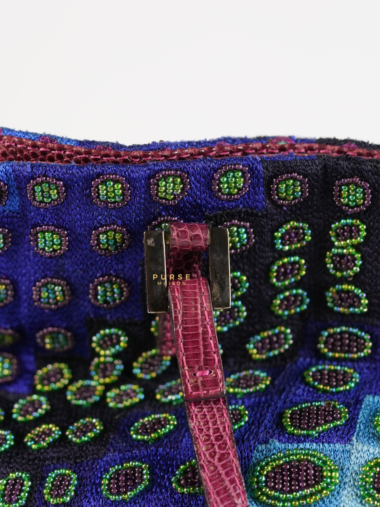 Victor Vasarely Beaded Embroidered Tote Bag | Purse Maison Luxury Bags Shop