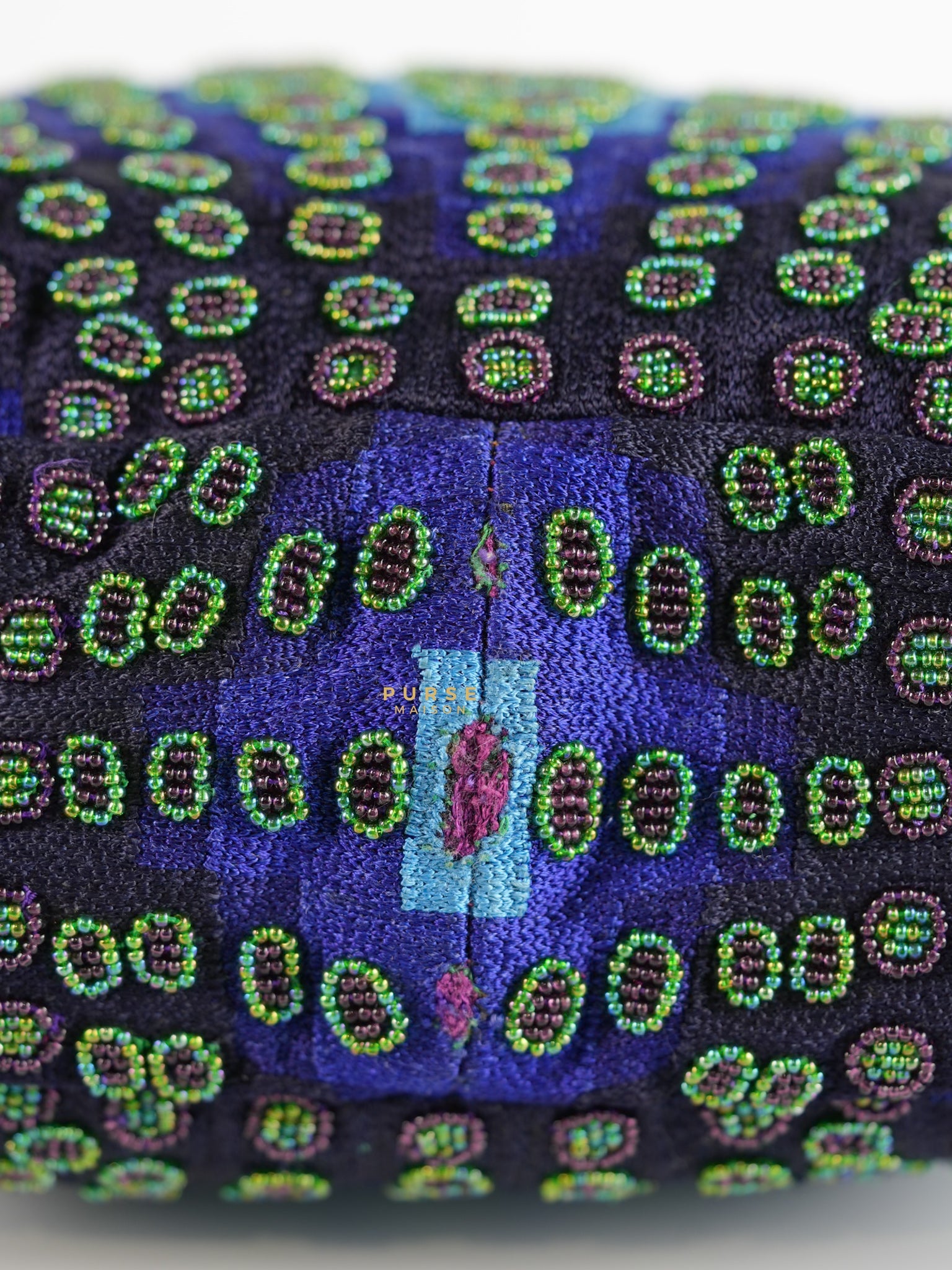 Victor Vasarely Beaded Embroidered Tote Bag | Purse Maison Luxury Bags Shop