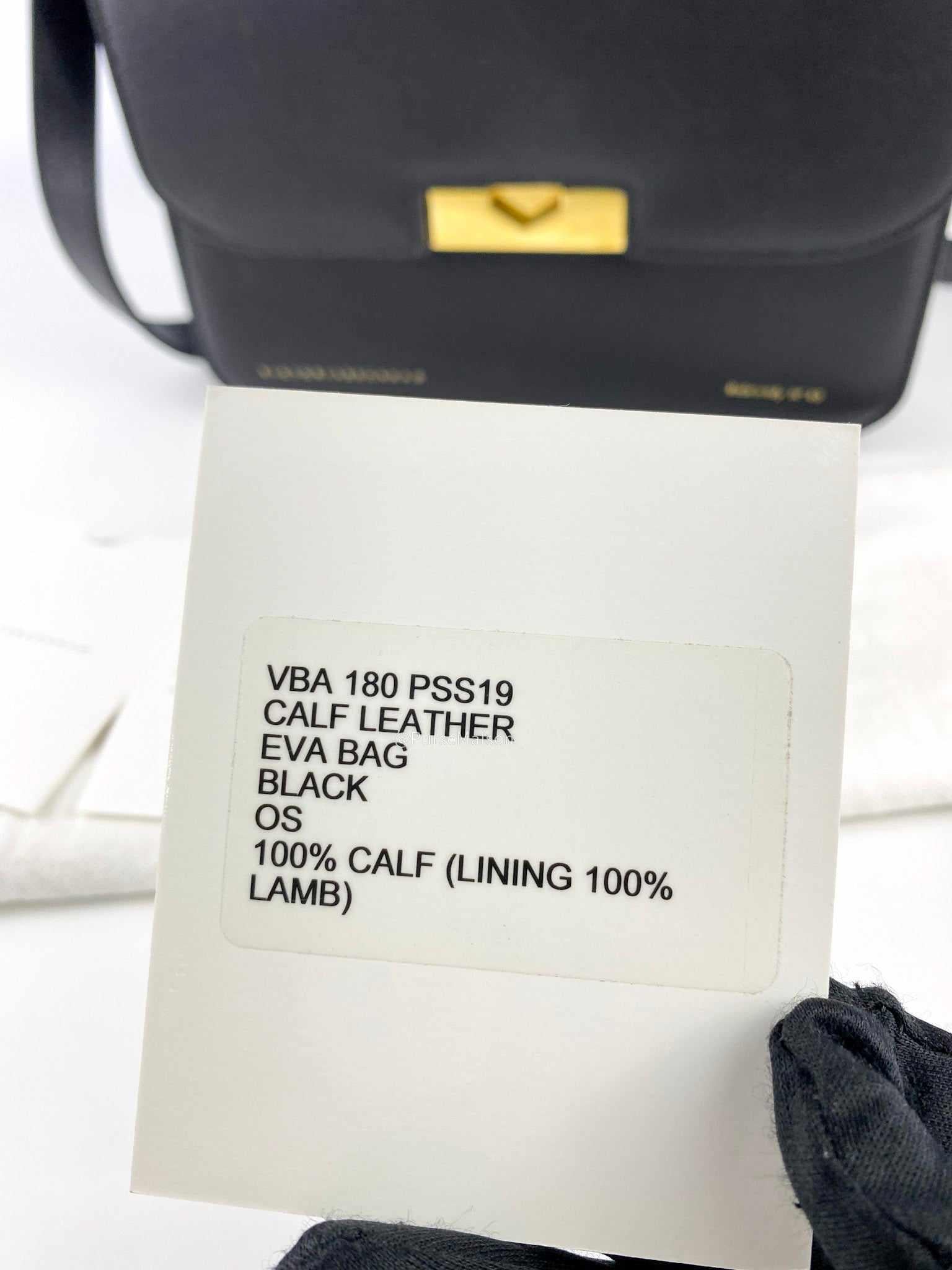 Victoria Beckham Eva Black Calfskin Leather Shoulder Bag