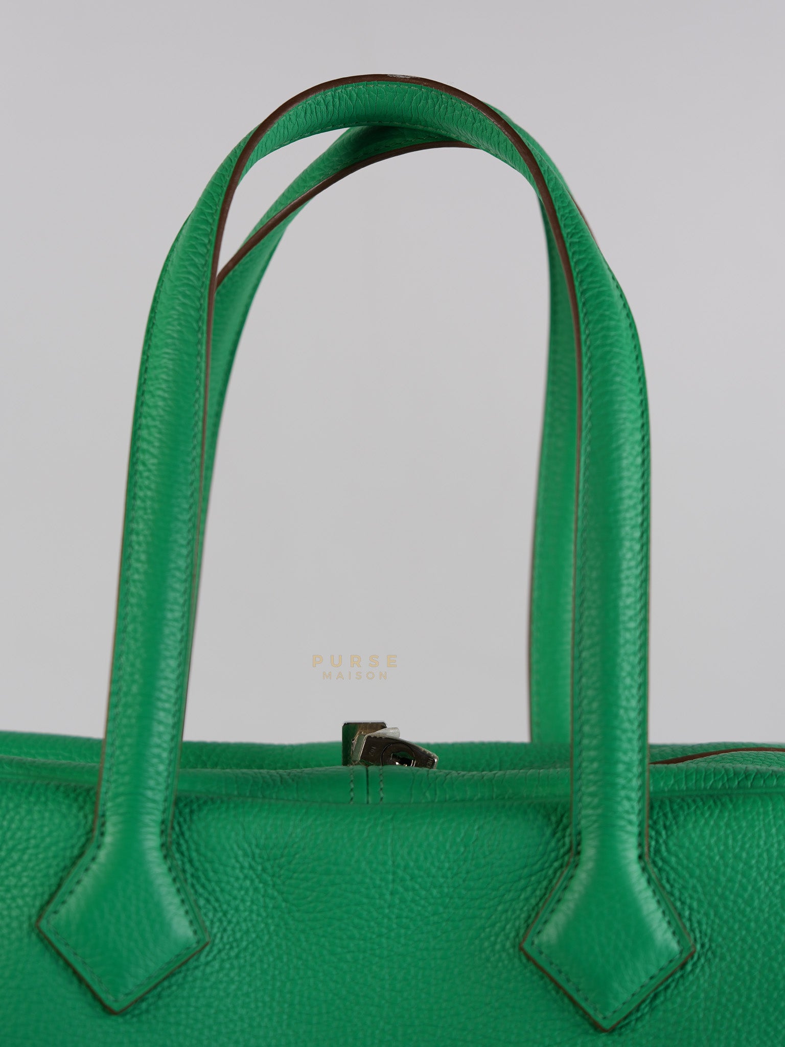 Victoria II 35 in Bambou Clemence Leather Stamp P Square (2012) | Purse Maison Luxury Bags Shop