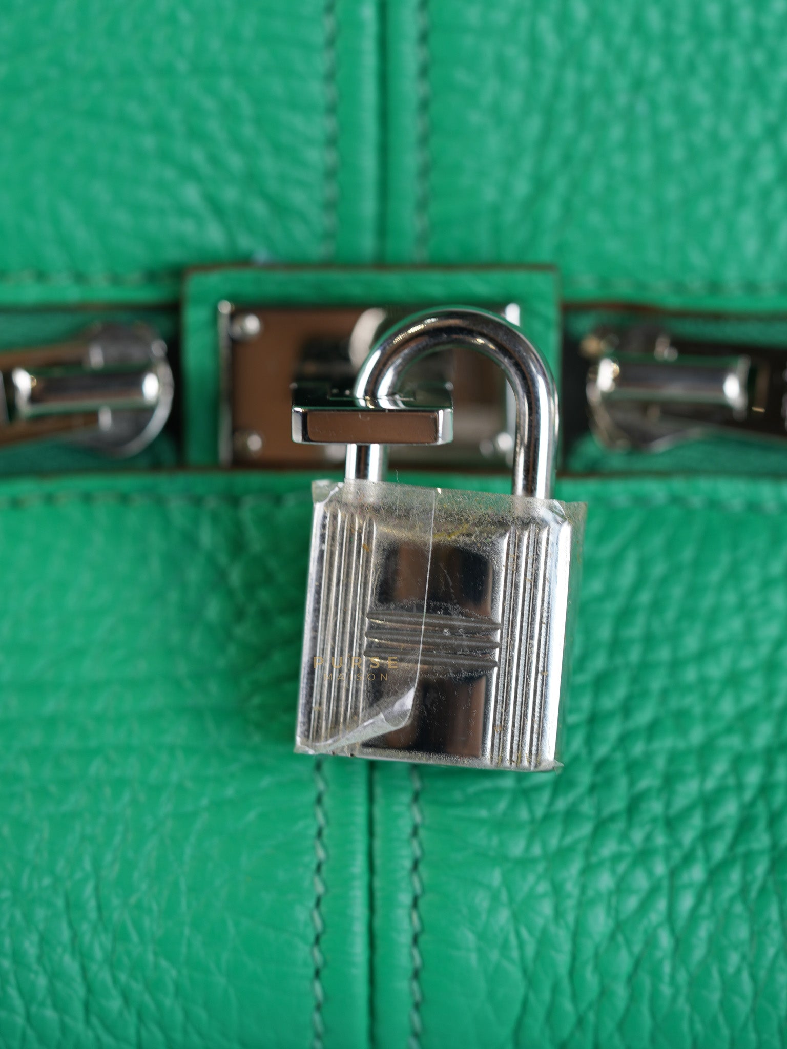 Victoria II 35 in Bambou Clemence Leather Stamp P Square (2012) | Purse Maison Luxury Bags Shop