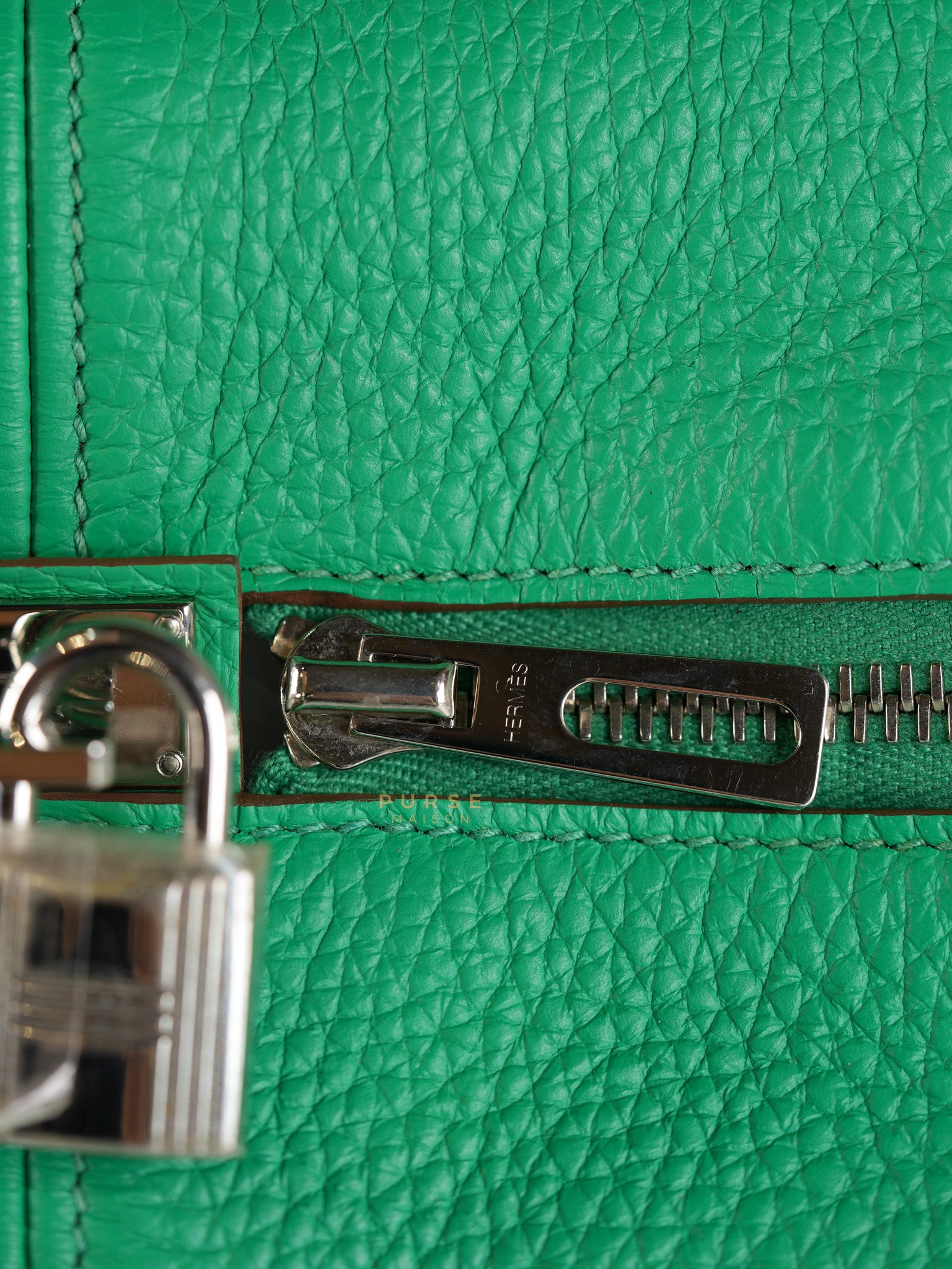 Victoria II 35 in Bambou Clemence Leather Stamp P Square (2012) | Purse Maison Luxury Bags Shop