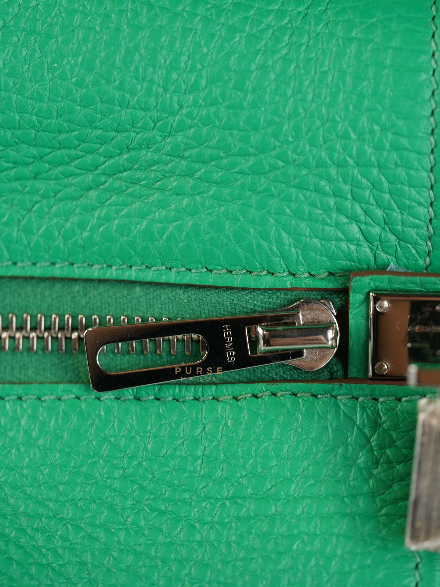 Victoria II 35 in Bambou Clemence Leather Stamp P Square (2012) | Purse Maison Luxury Bags Shop