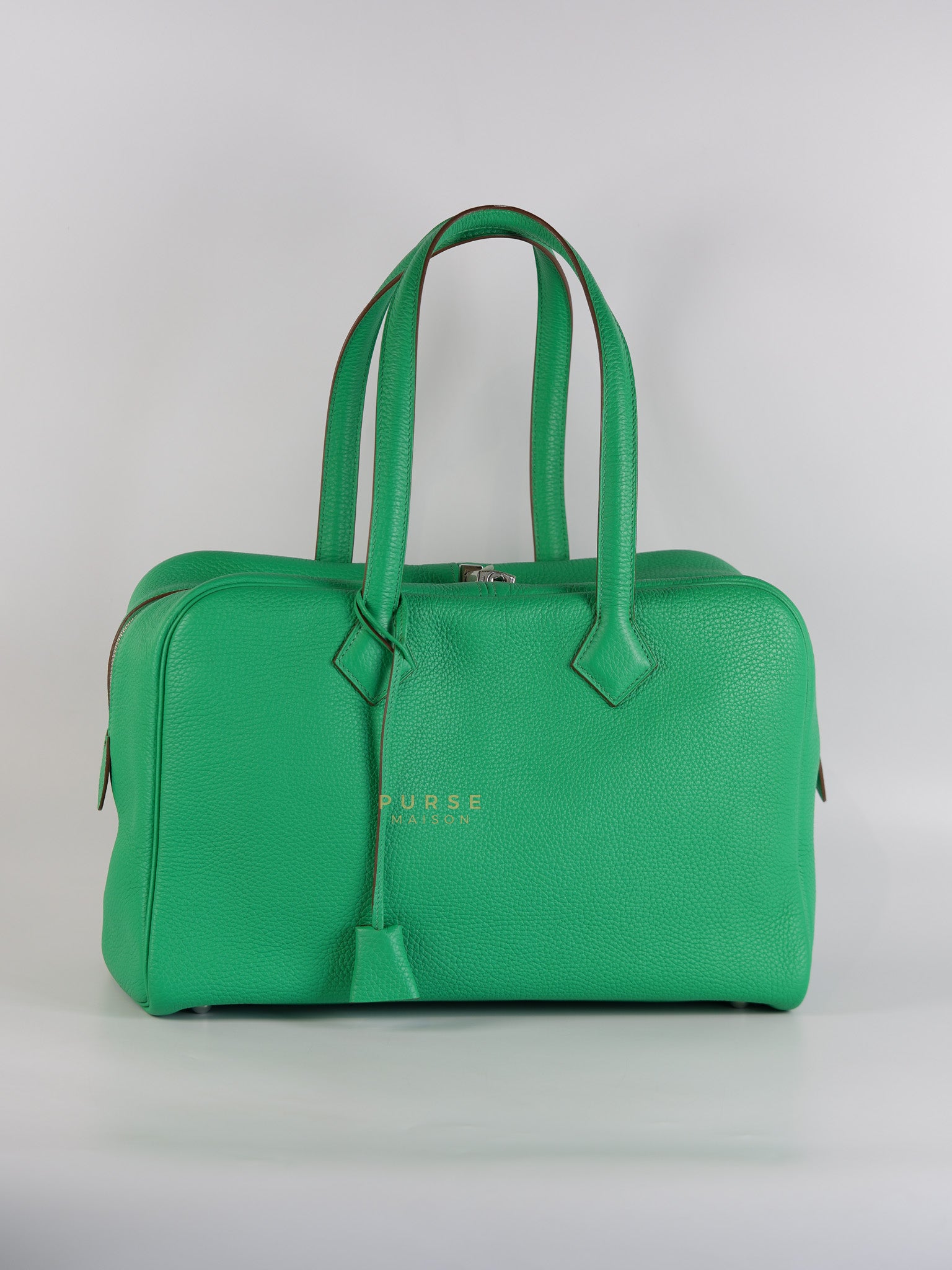 Victoria II 35 in Bambou Clemence Leather Stamp P Square (2012) | Purse Maison Luxury Bags Shop
