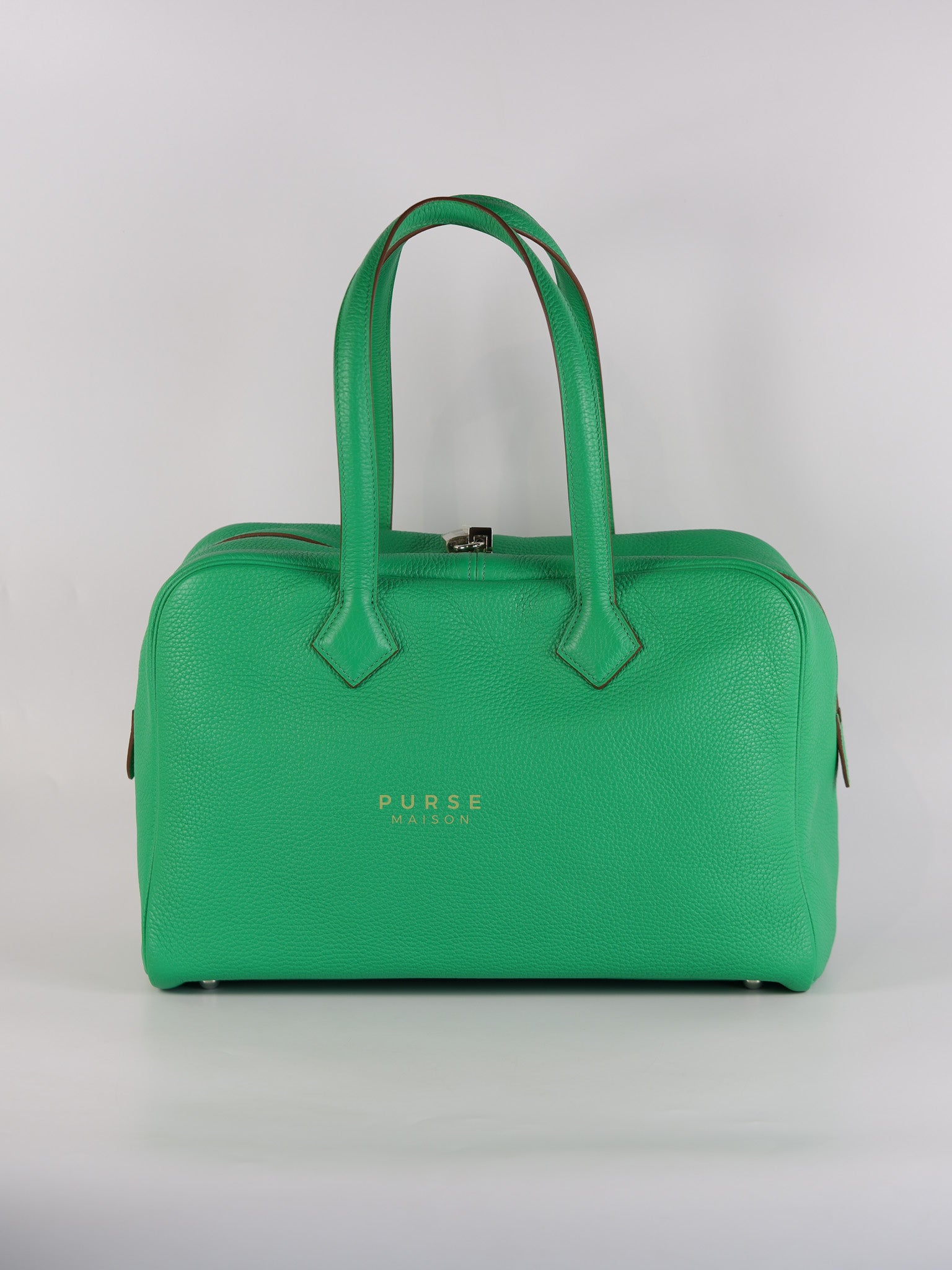 Victoria II 35 in Bambou Clemence Leather Stamp P Square (2012) | Purse Maison Luxury Bags Shop