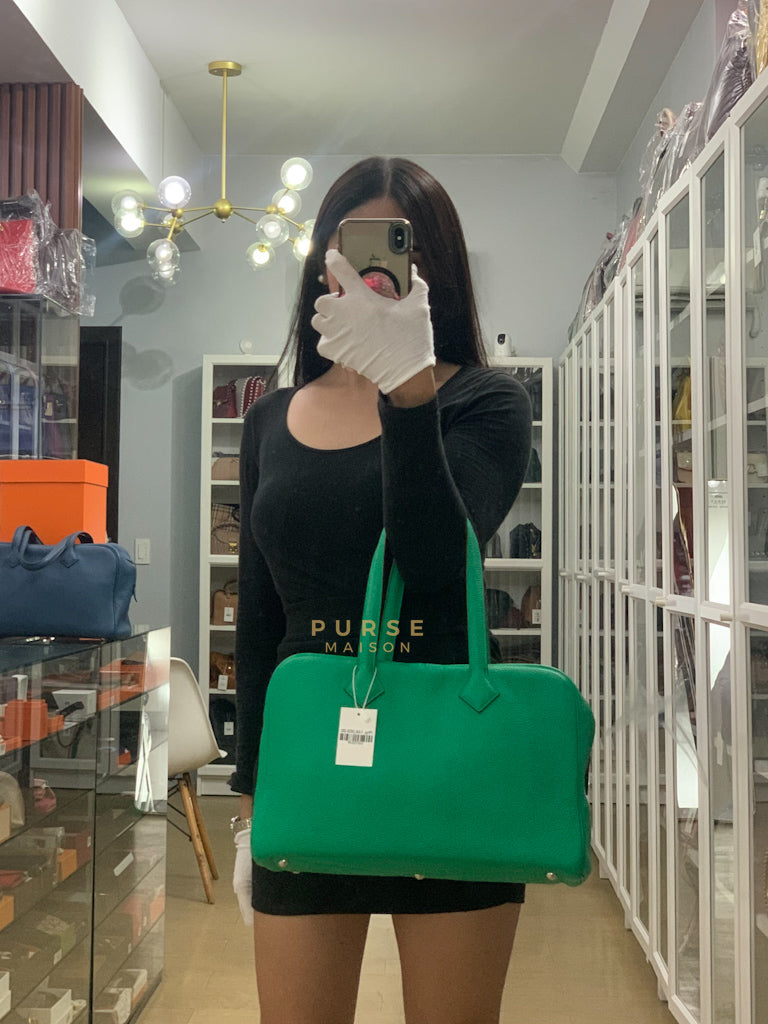 Victoria II 35 in Bambou Clemence Leather Stamp P Square (2012) | Purse Maison Luxury Bags Shop