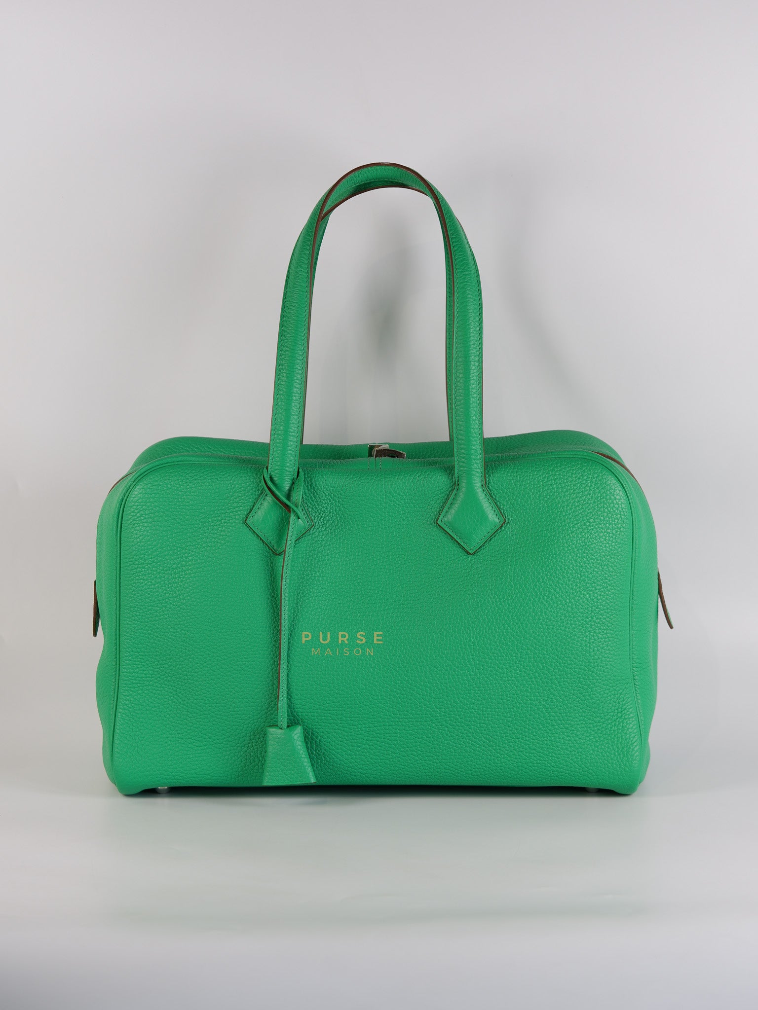 Victoria II 35 in Bambou Clemence Leather Stamp P Square (2012) | Purse Maison Luxury Bags Shop