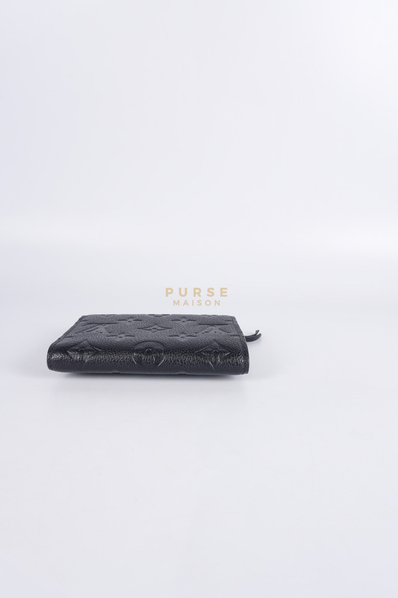 Victorine Tri-fold Wallet in Black Monogram Empreinte Leather Microchip | Purse Maison Luxury Bags Shop