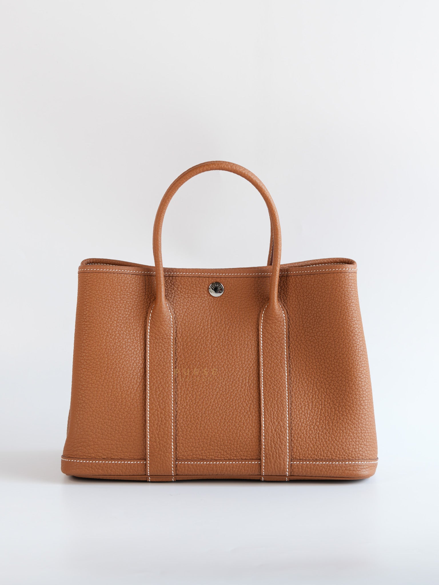 Garden Party Tote (GPT) 30 Gold Togo Leather in Palladium Hardware Stamp U (2022)