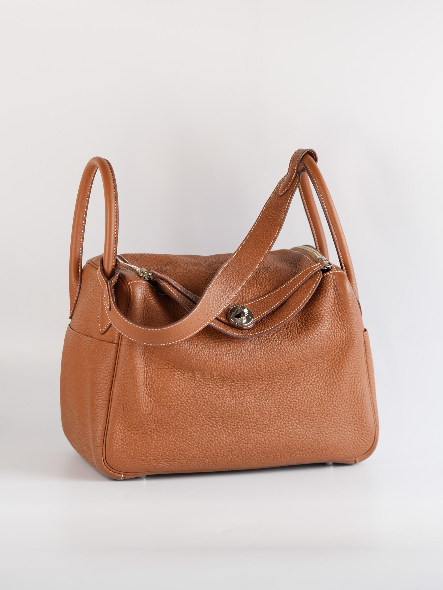 Lindy 30 Gold Clemence Leather and Palladium Hardware Stamp A (2017)