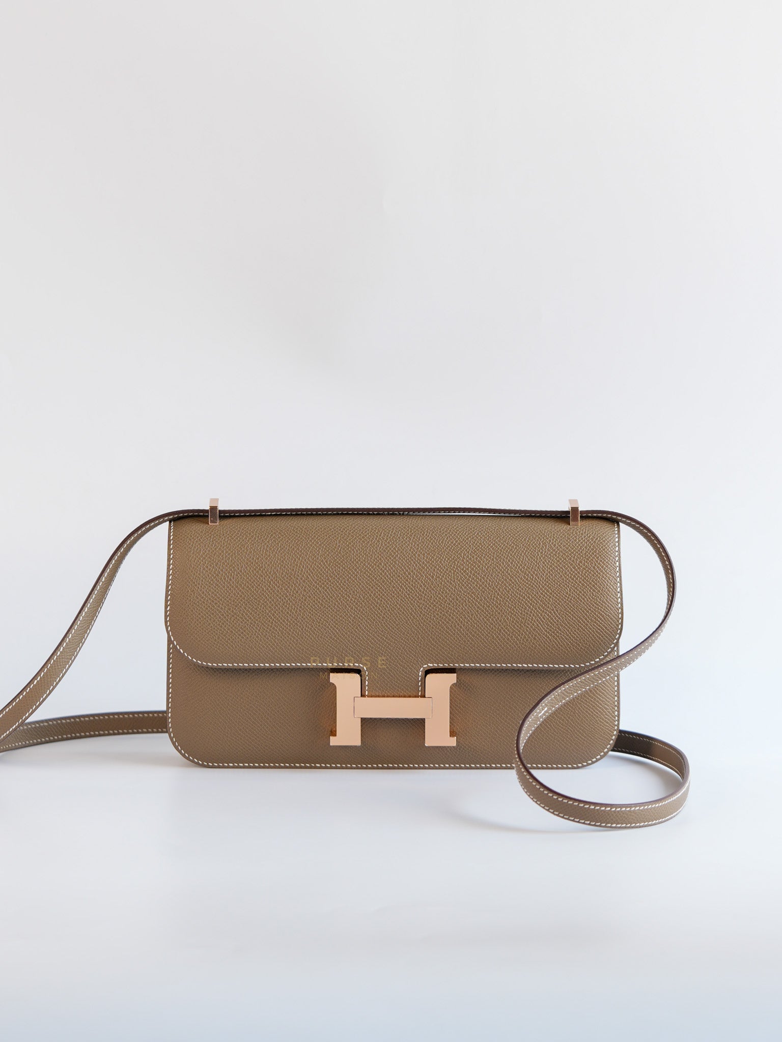Constance Elan Etoupe in Epsom Leather and Rosegold Hardware Stamp W (2024)